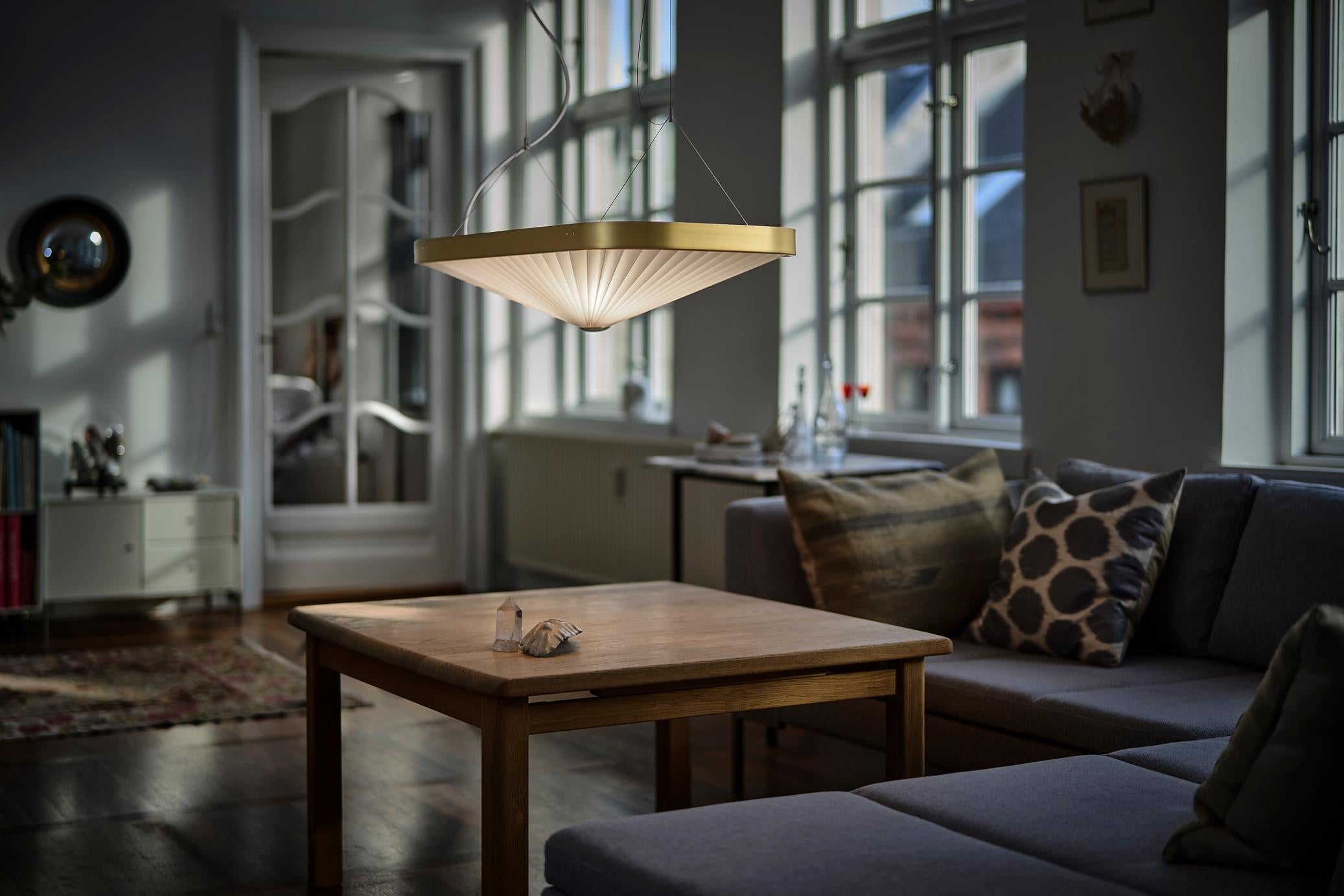 Závesná lampa MODEL 197 CELINE biela so zlatou