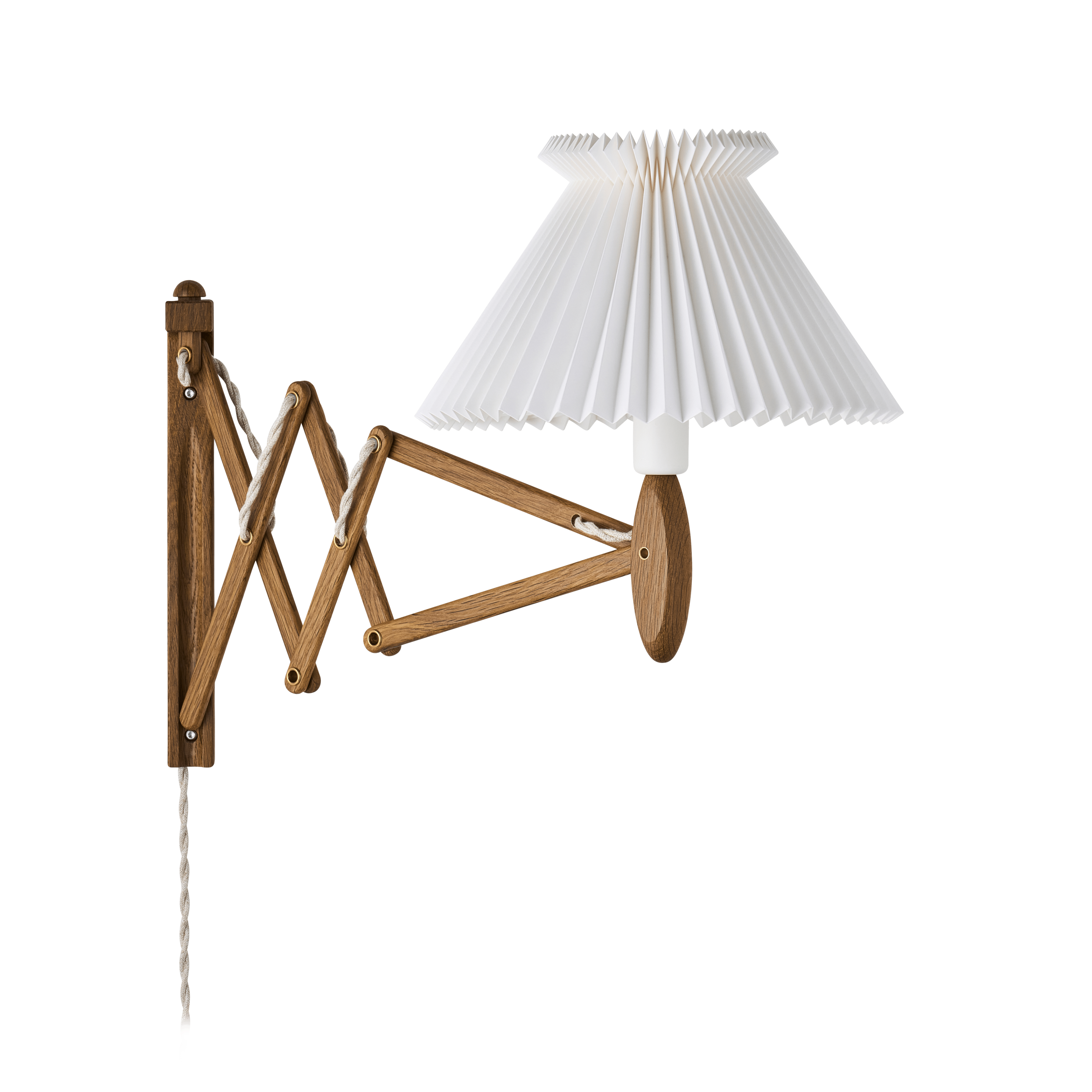 Wall lamp MODEL 224 6/21 SAX ANNIVERSARY white with dark oak base