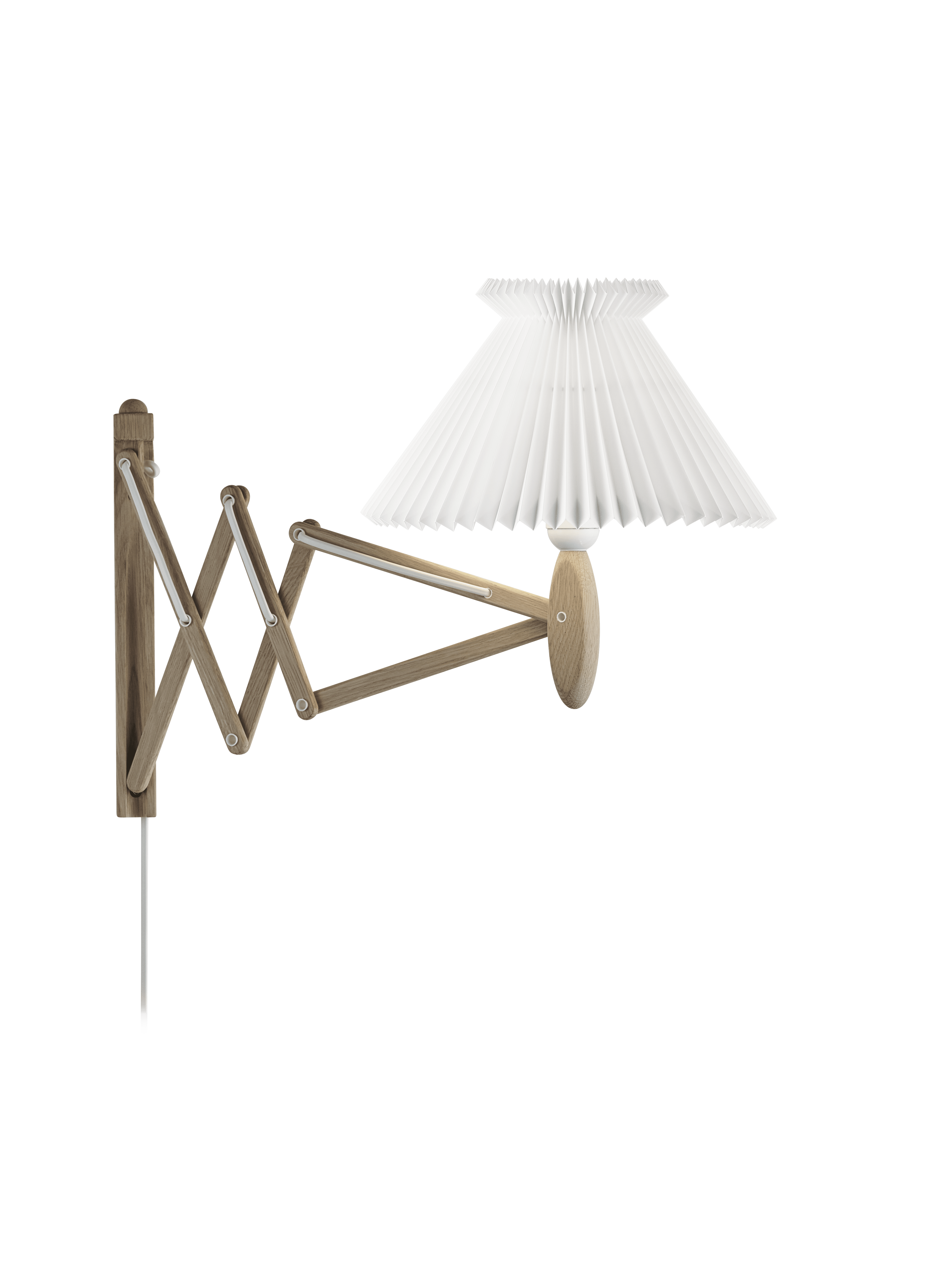 Wall lamp MODEL 224 6/17 SAX white with light oak base