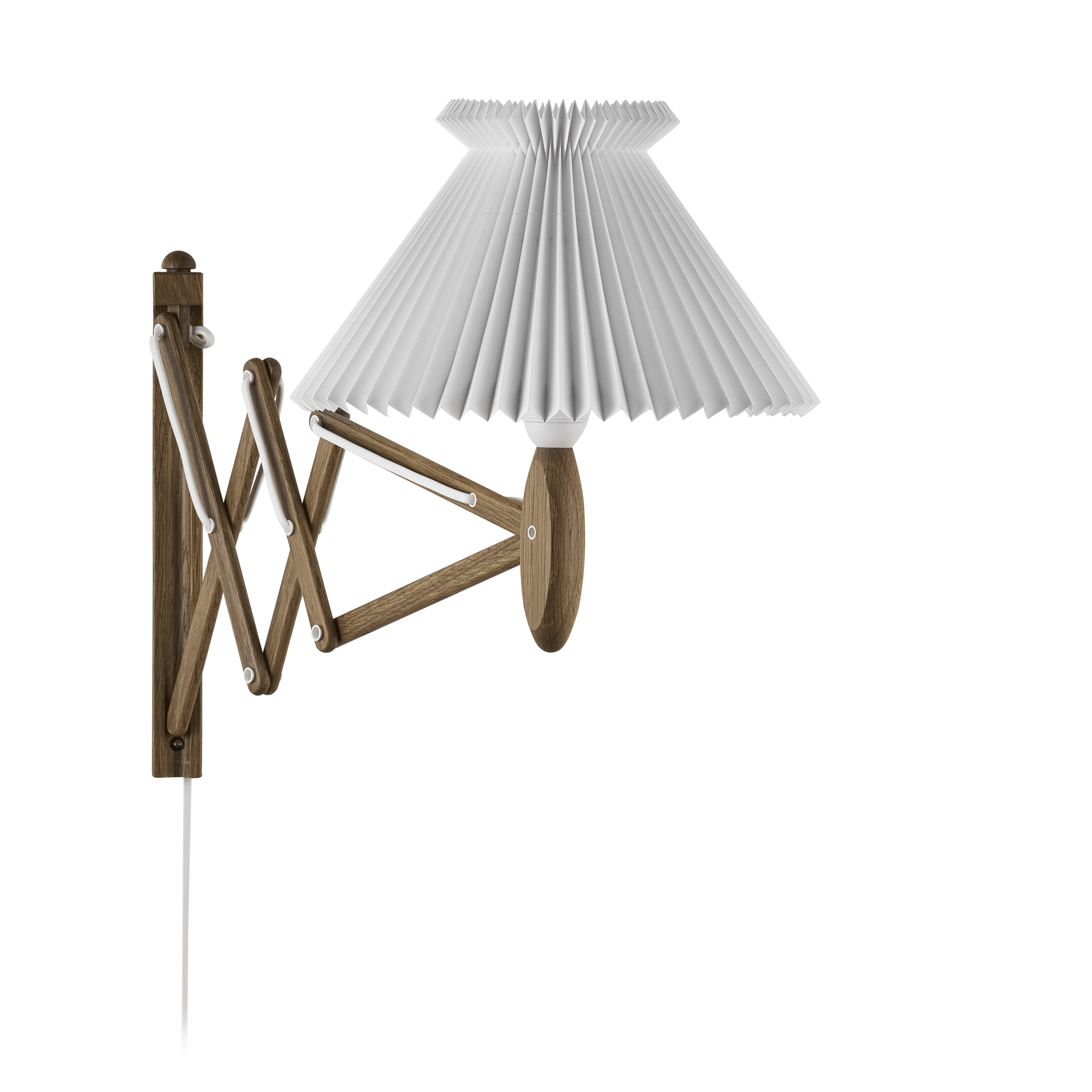 Wall lamp MODEL 224 6/17 SAX white with dark oak base