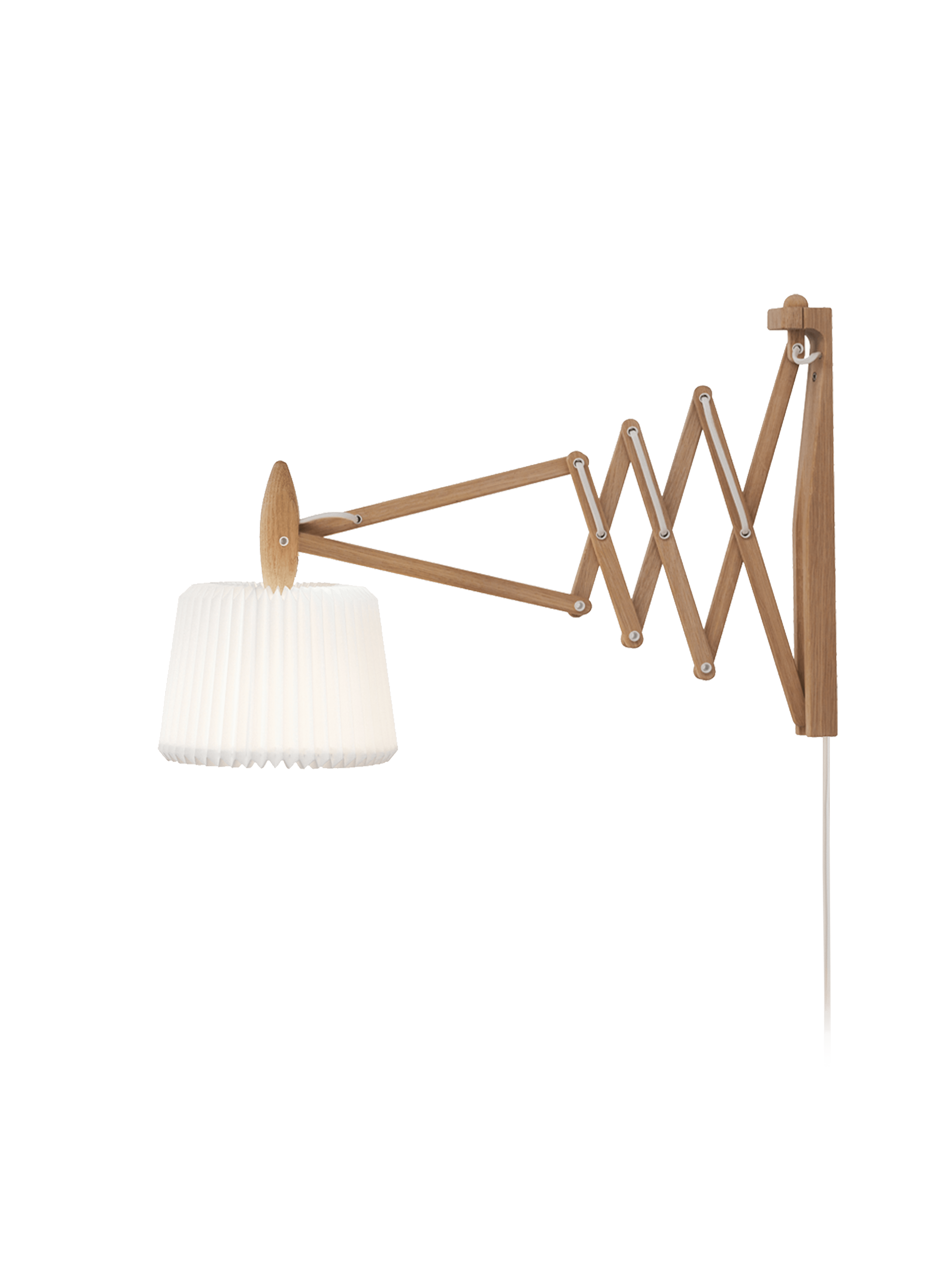 Wall lamp MODEL 233 120 SAX white with light oak base