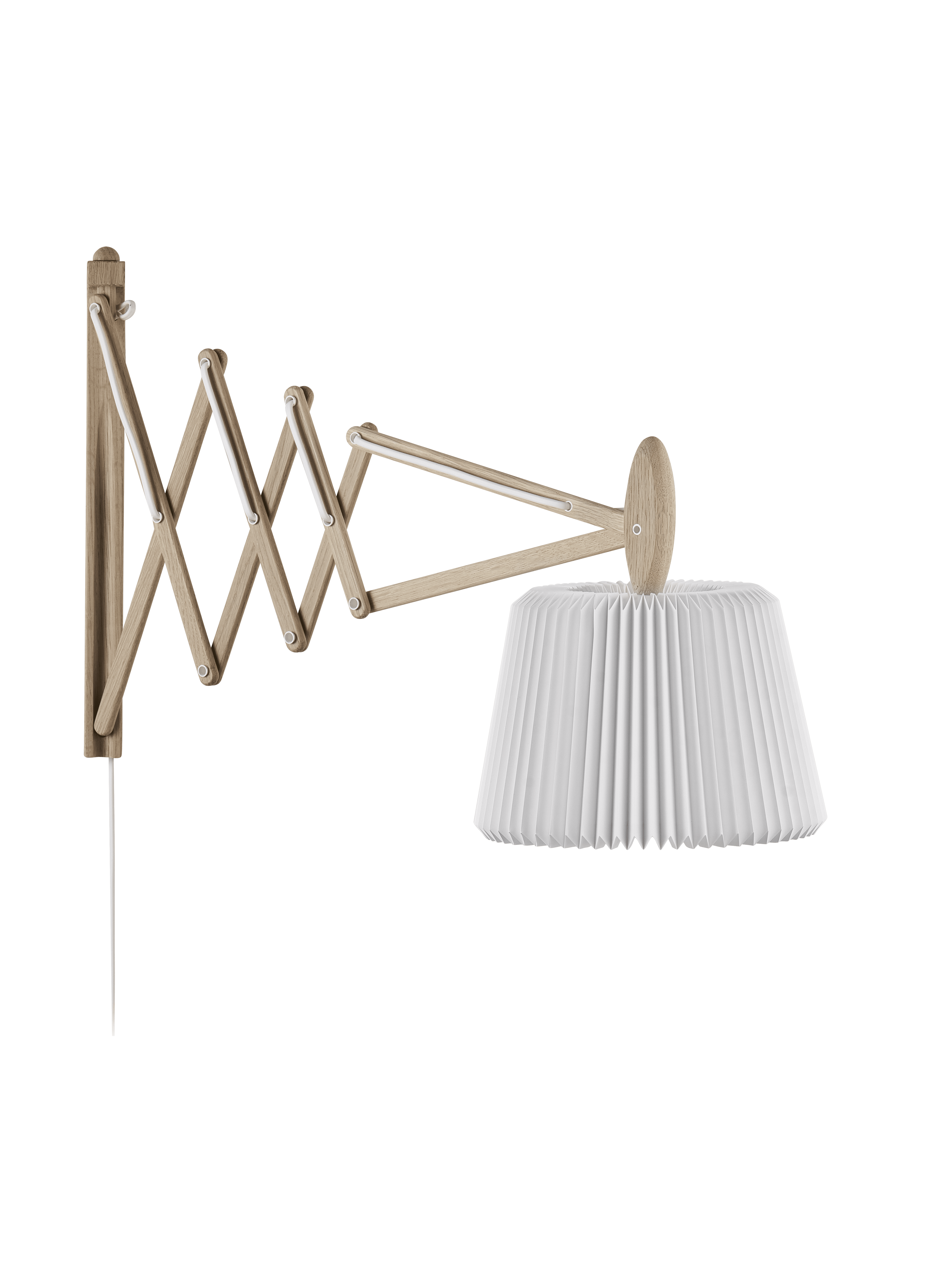 Wall lamp MODEL 233 120 SAX white with light oak base
