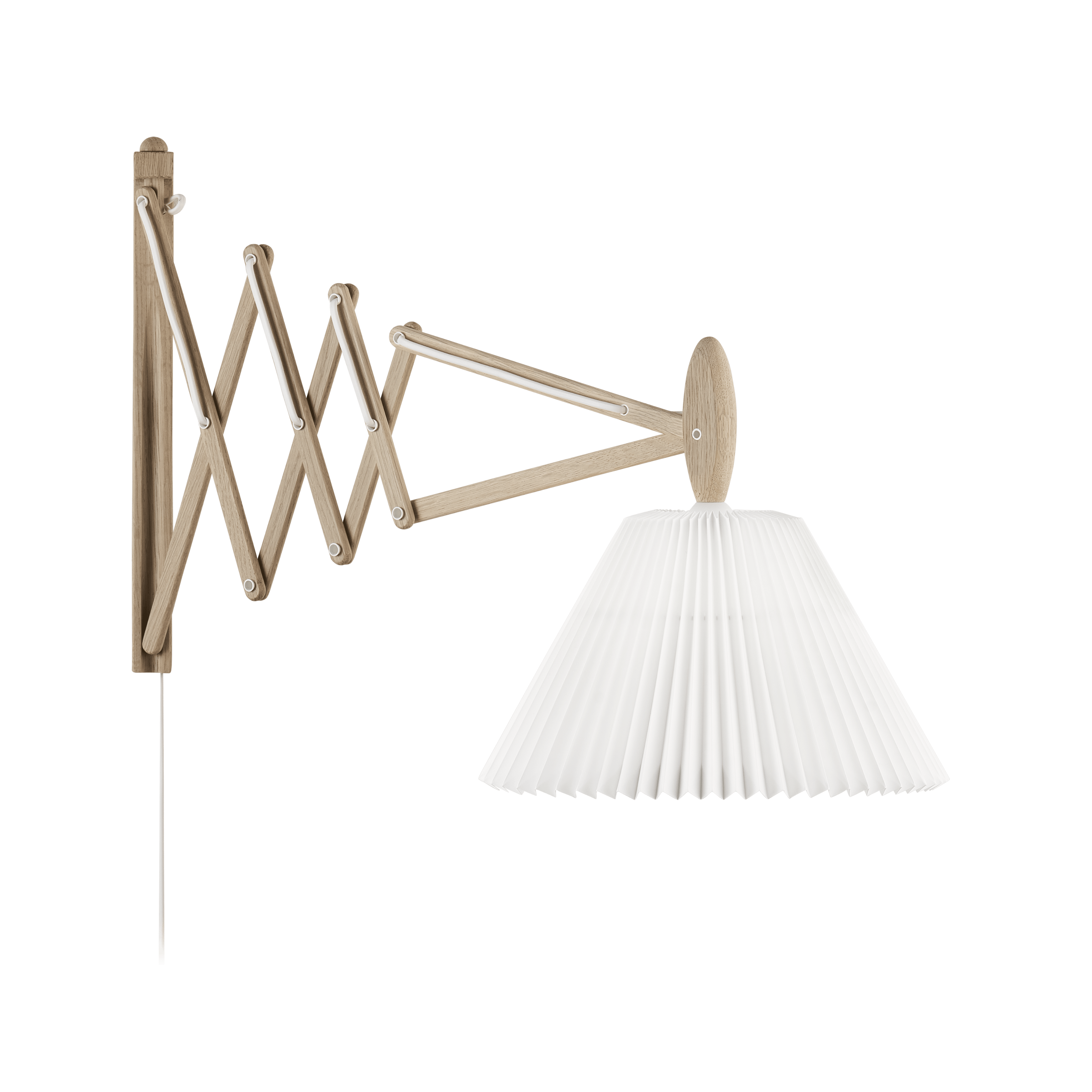 Wall lamp MODEL 233 2/21 SAX white with a light oak base