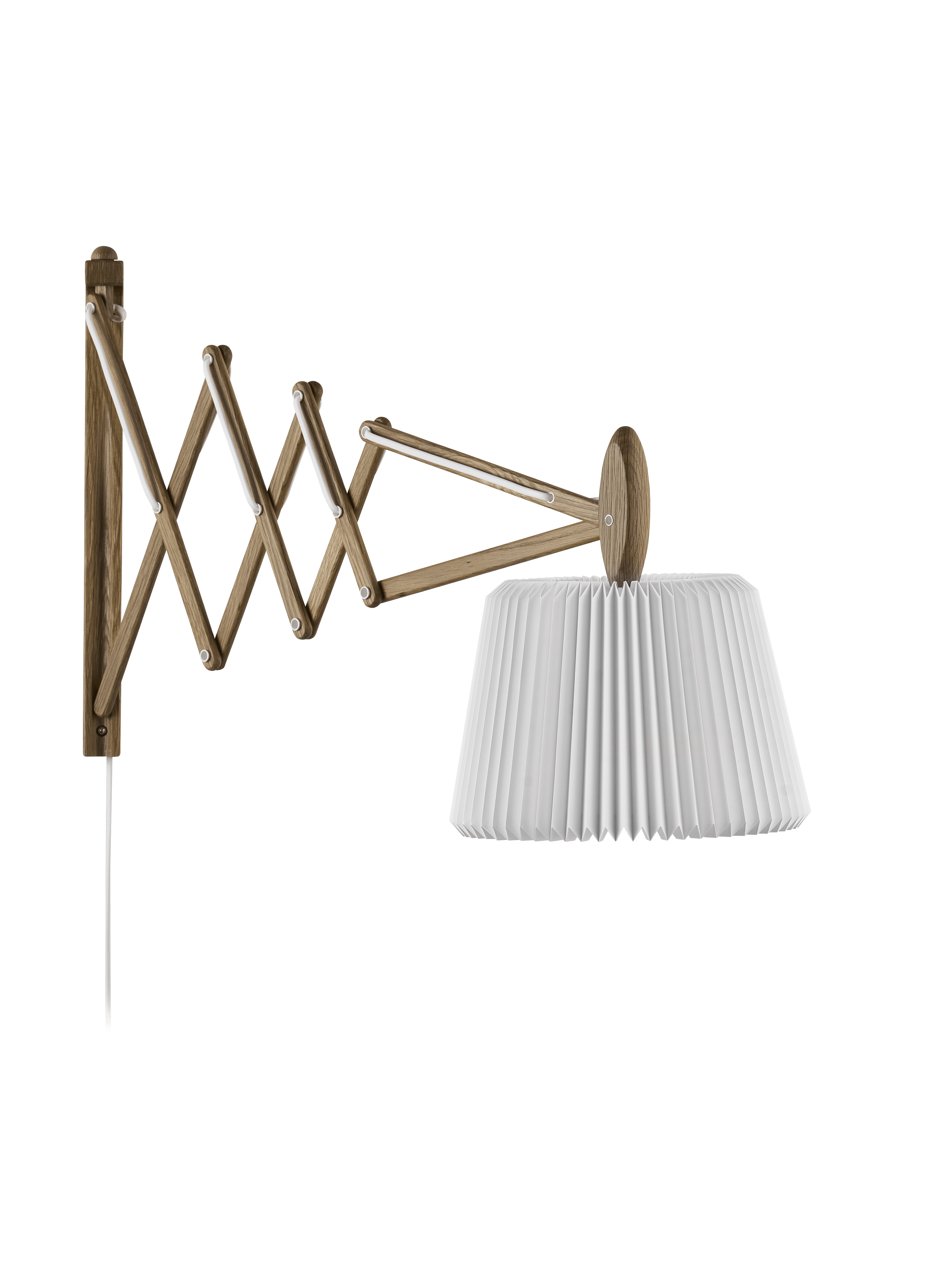 Wall lamp MODEL 233 120 SAX white with dark oak base