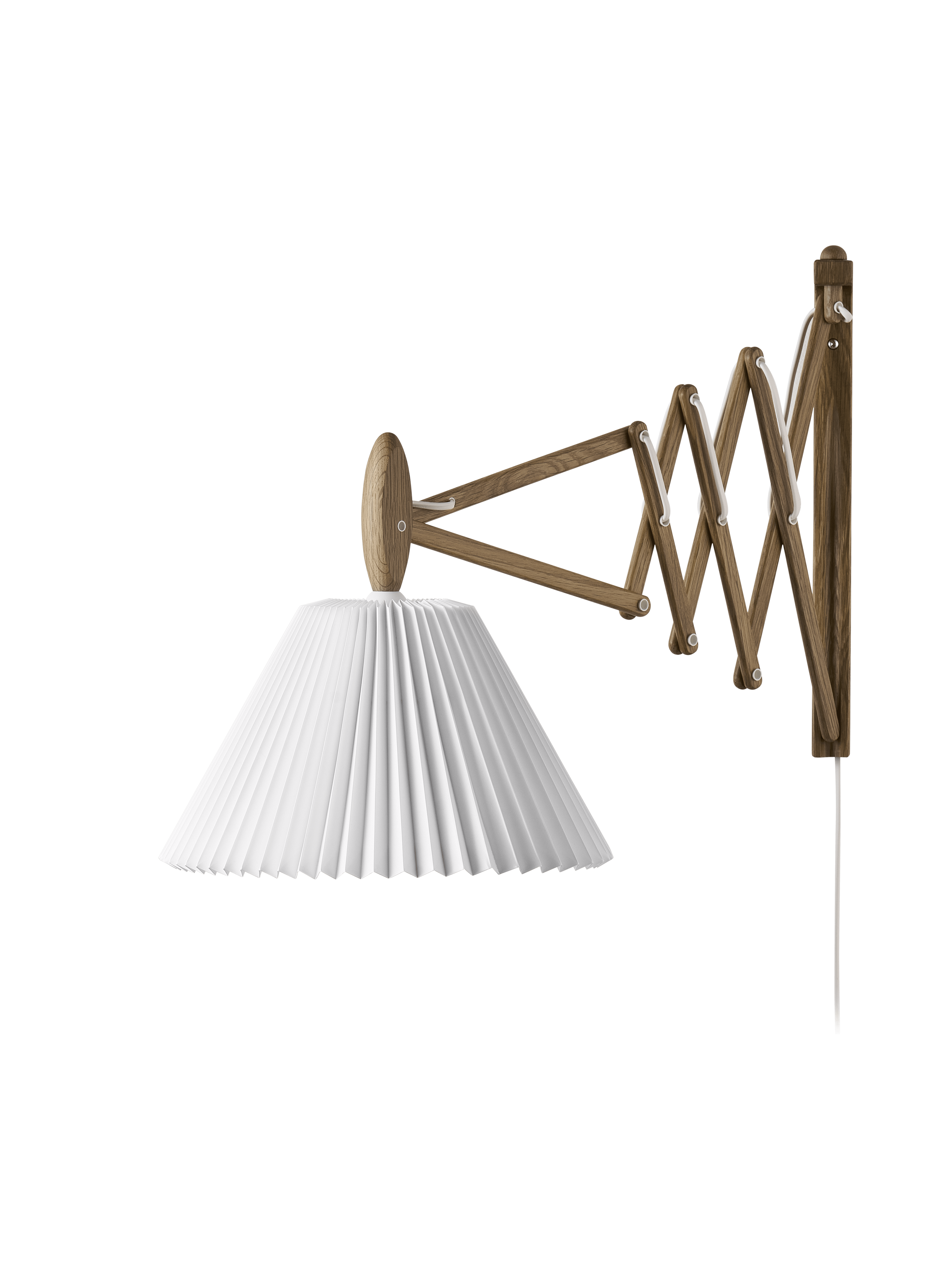 Wall lamp MODEL 233 2/21 SAX white with dark oak base