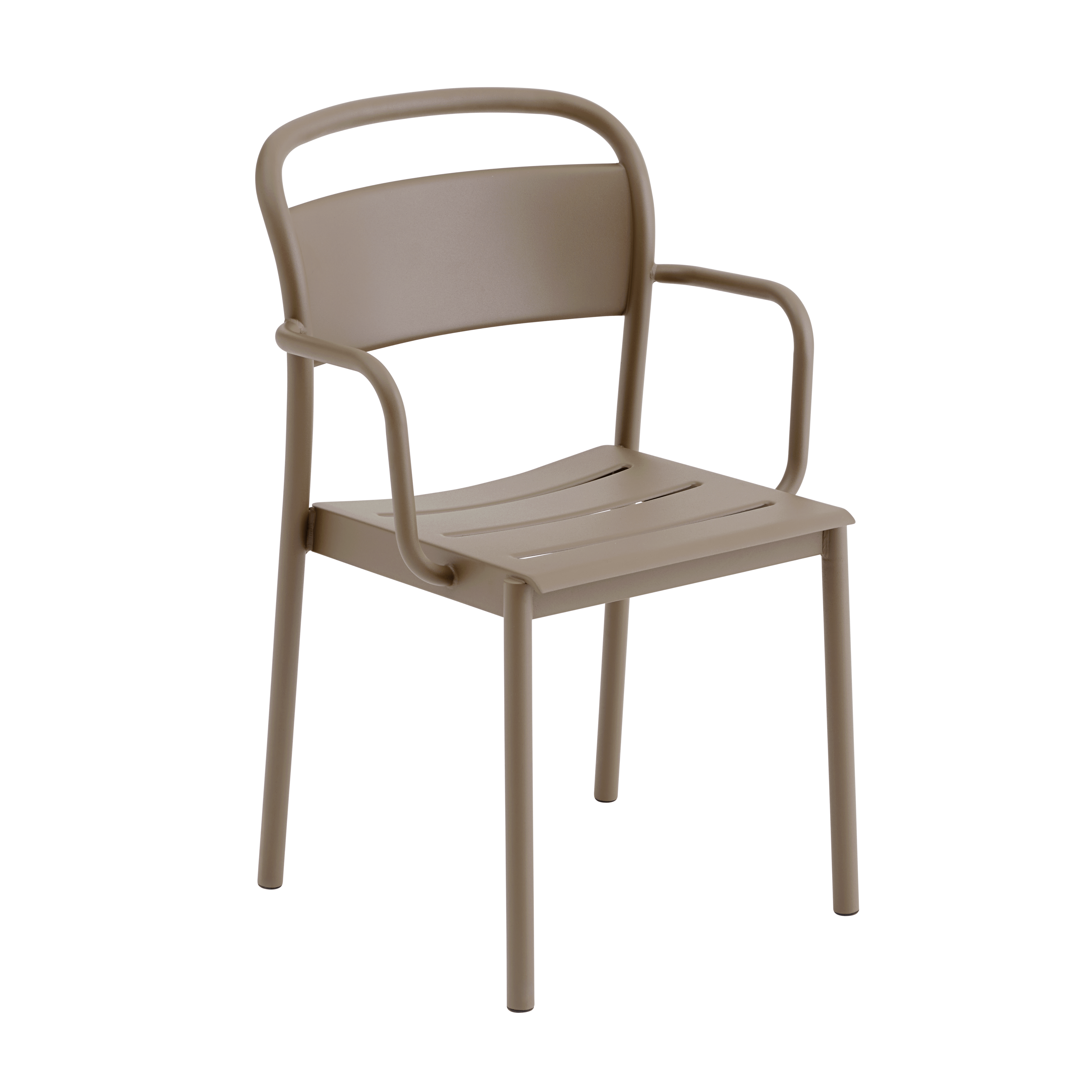 Outdoor Armchair with Armrests LINEAR taupe steel [Amelia]