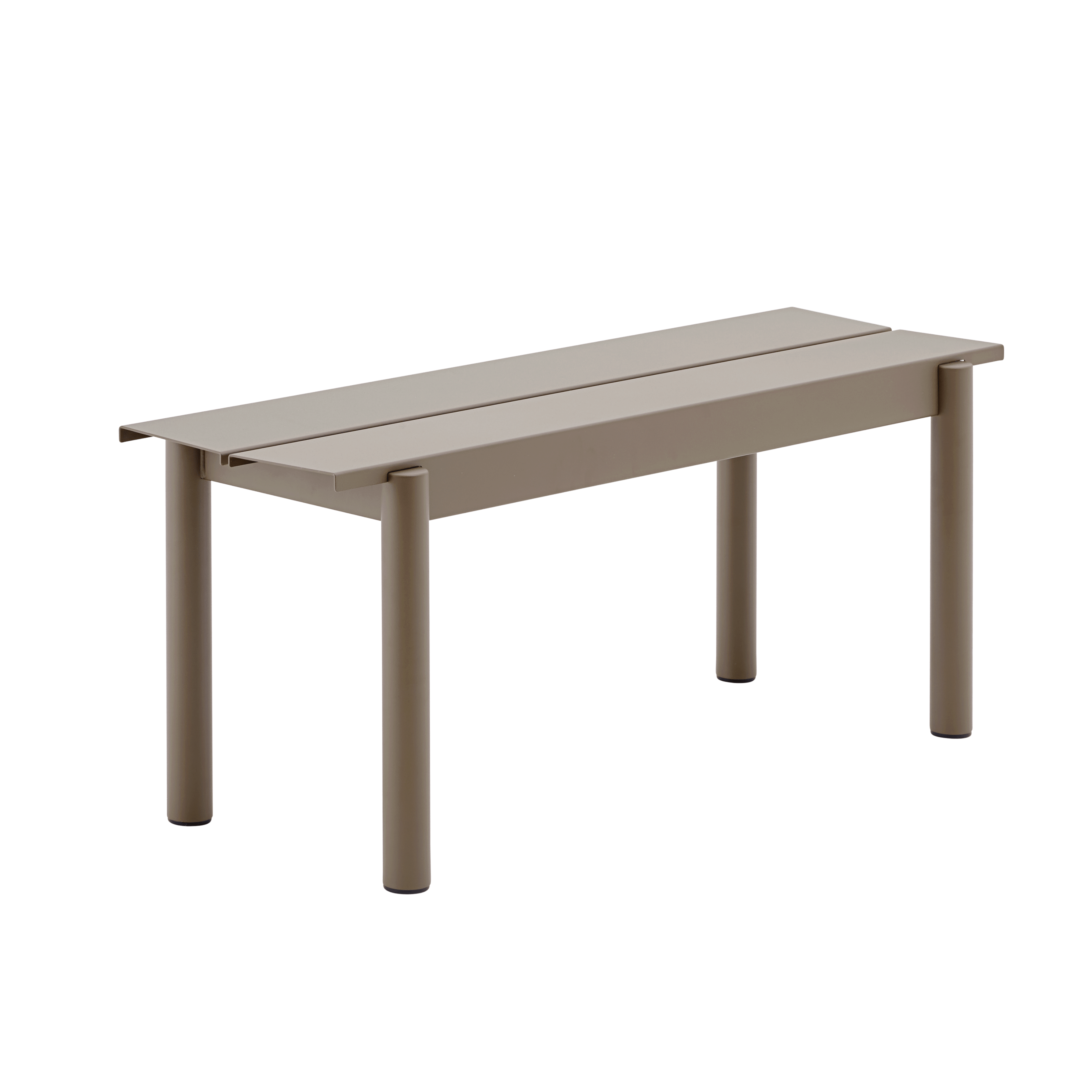Záhradná lavička LINEAR taupe oceľ