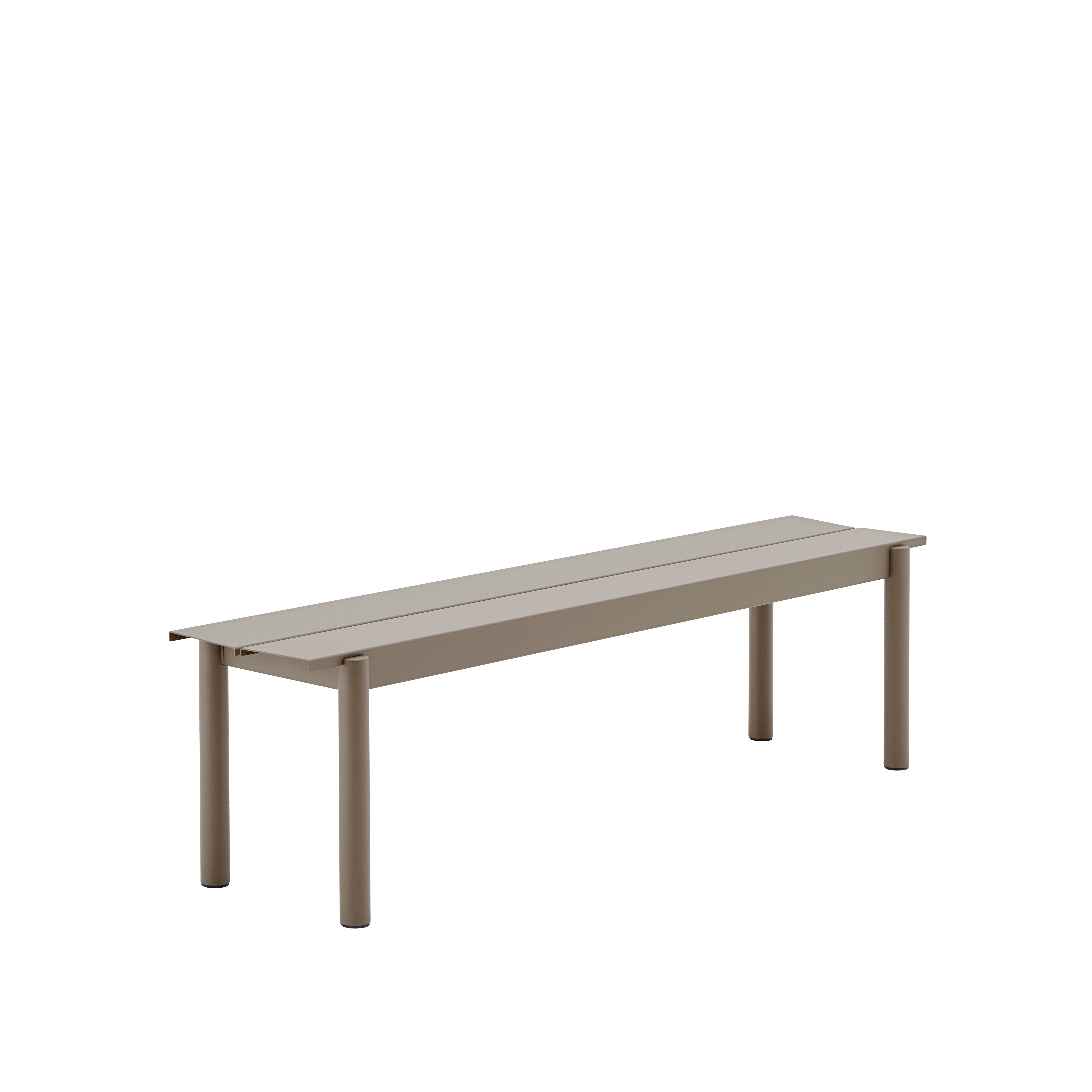 Záhradná lavička LINEAR taupe oceľ