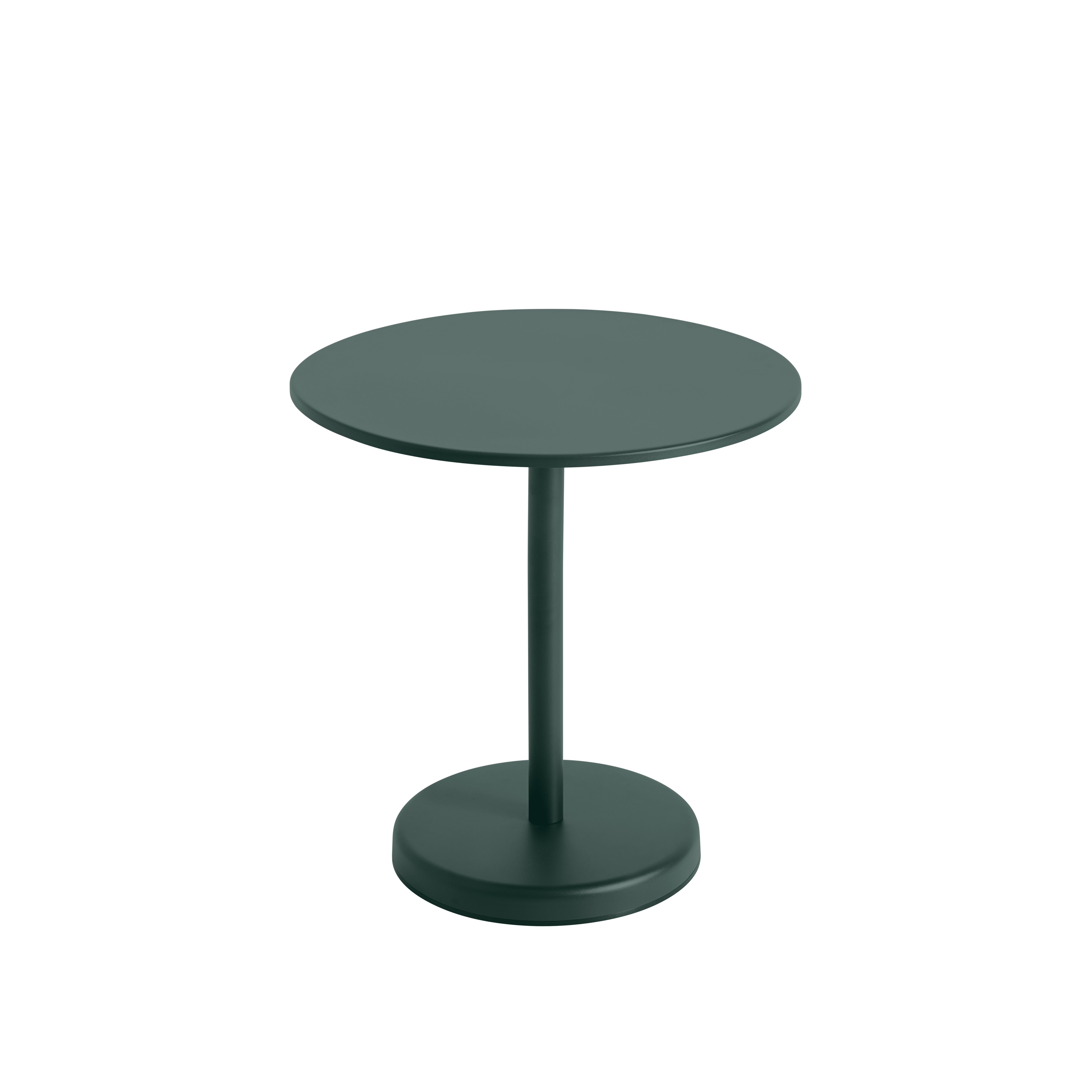 Round outdoor bar table LINEAR dark green steel