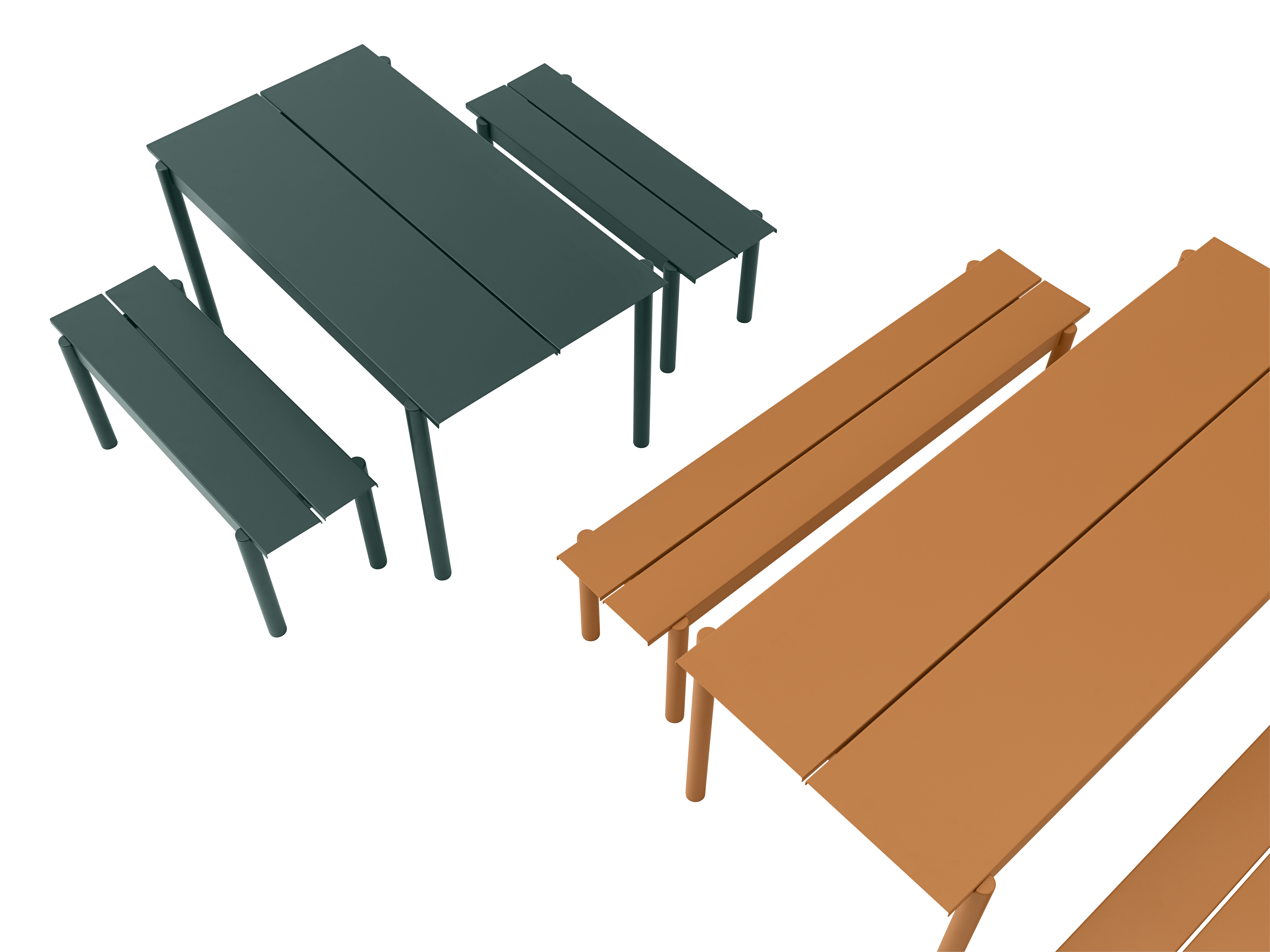 Záhradný stôl LINEAR oranžová oceľ