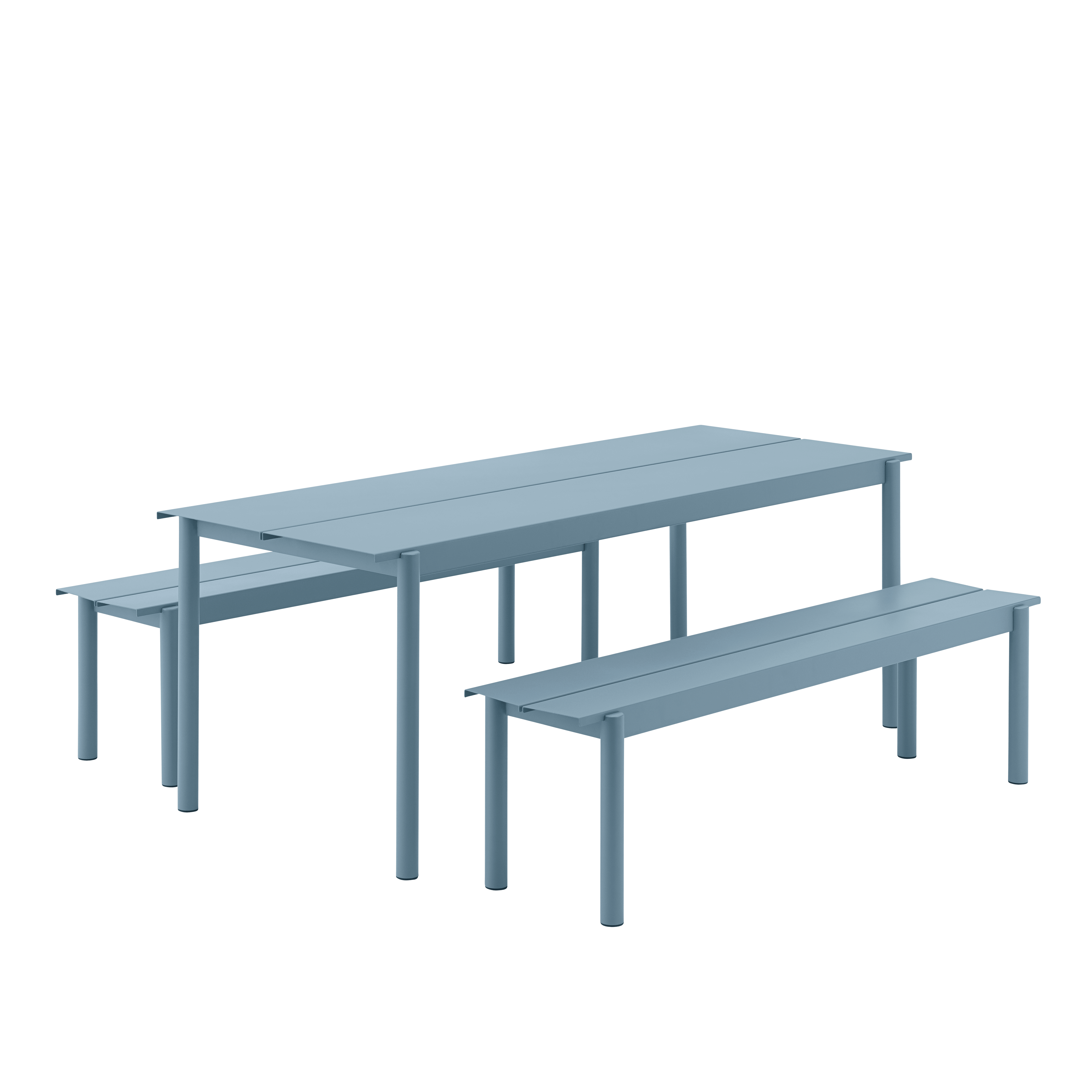 Záhradný stôl LINEAR modrá oceľ