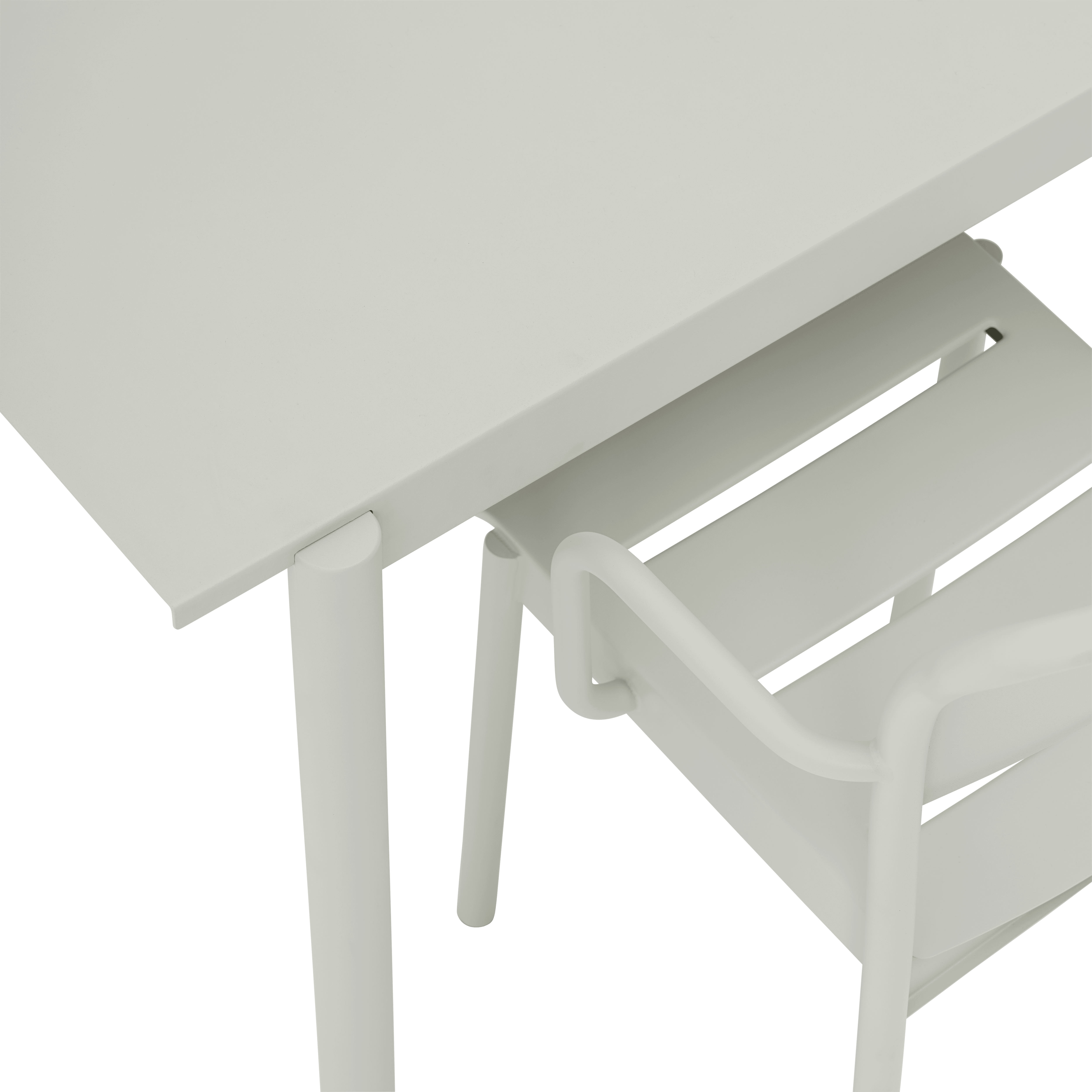 Záhradné kreslo s podrúčkami LINEAR šedá oceľ