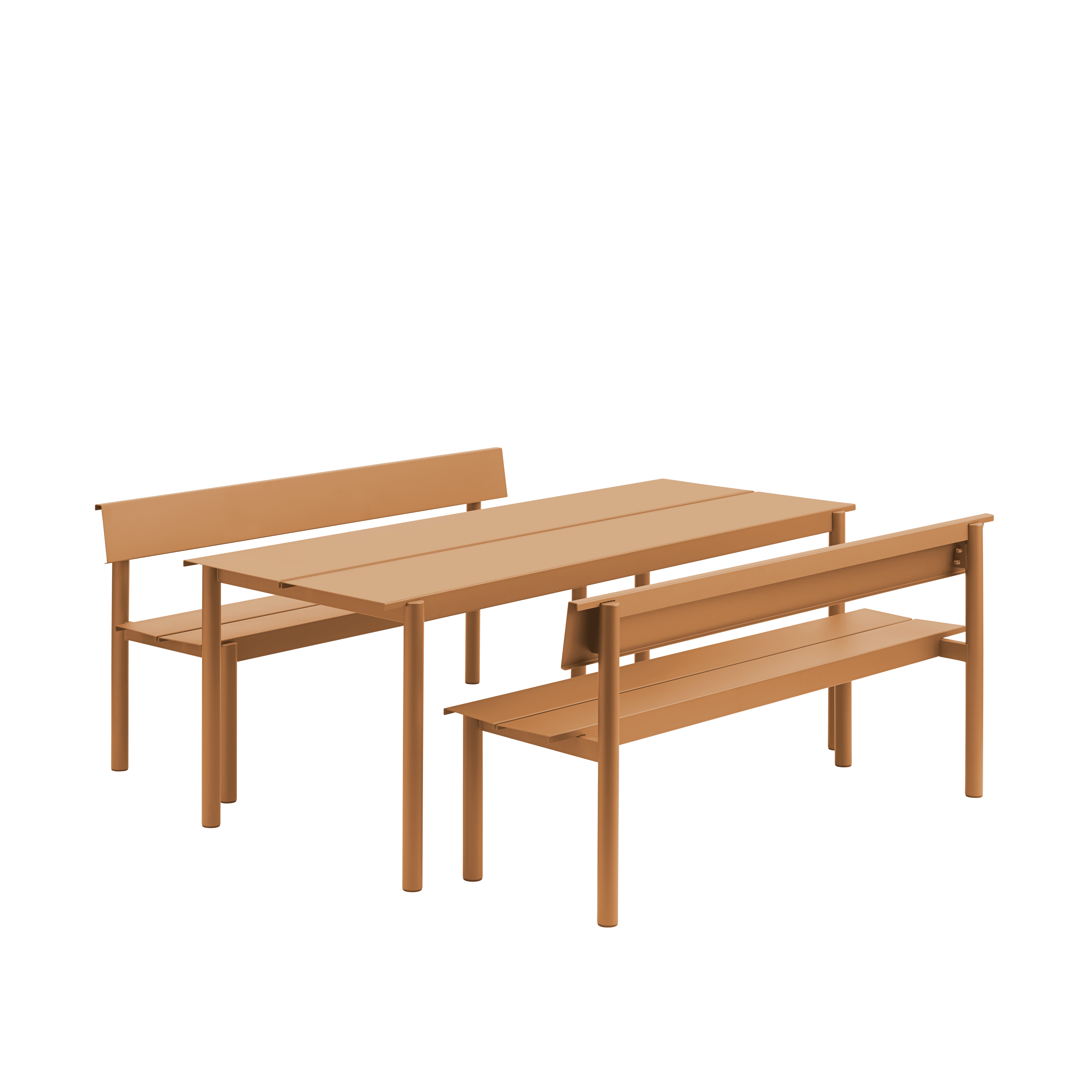 Záhradný stôl LINEAR oranžová oceľ