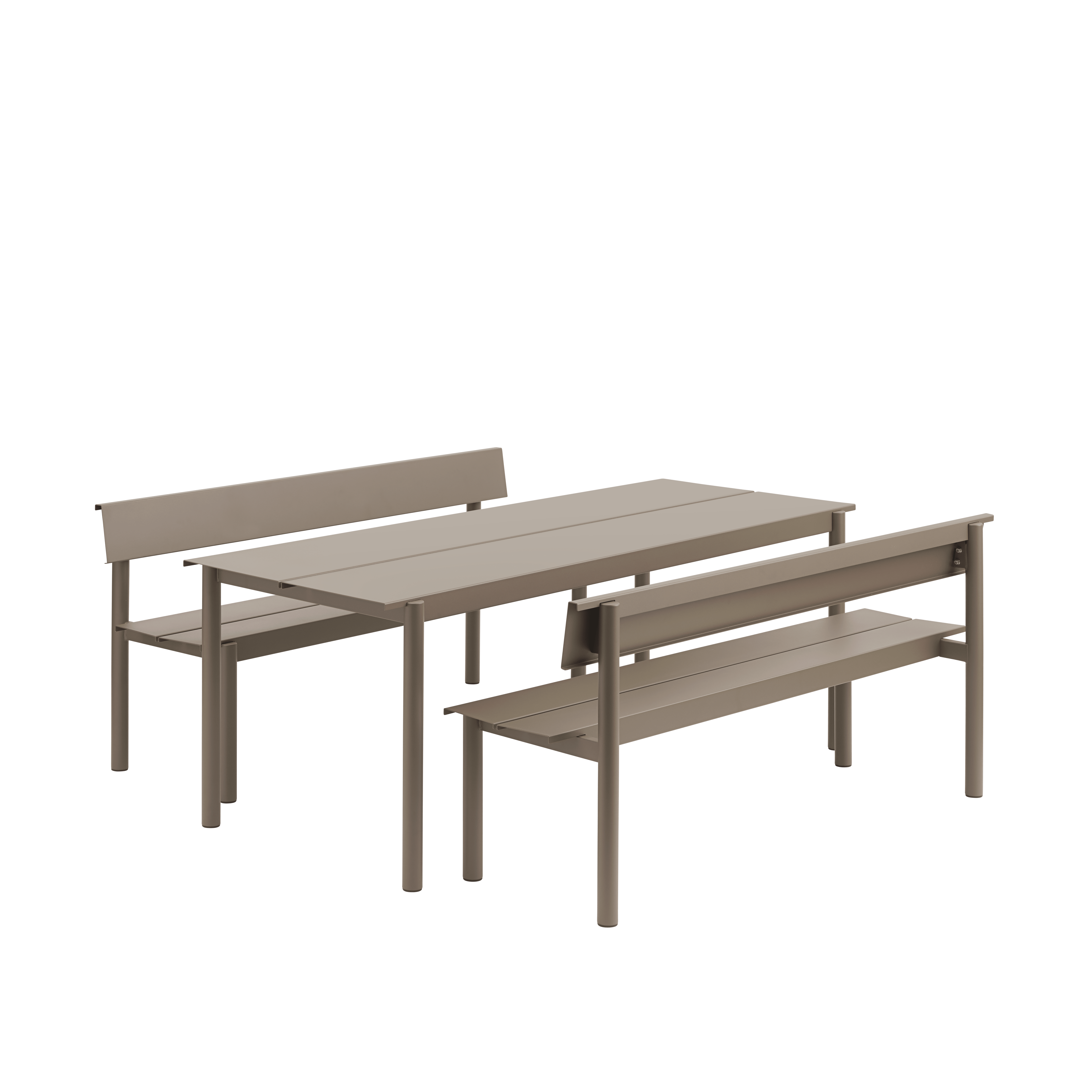Záhradný stôl LINEAR taupe oceľ