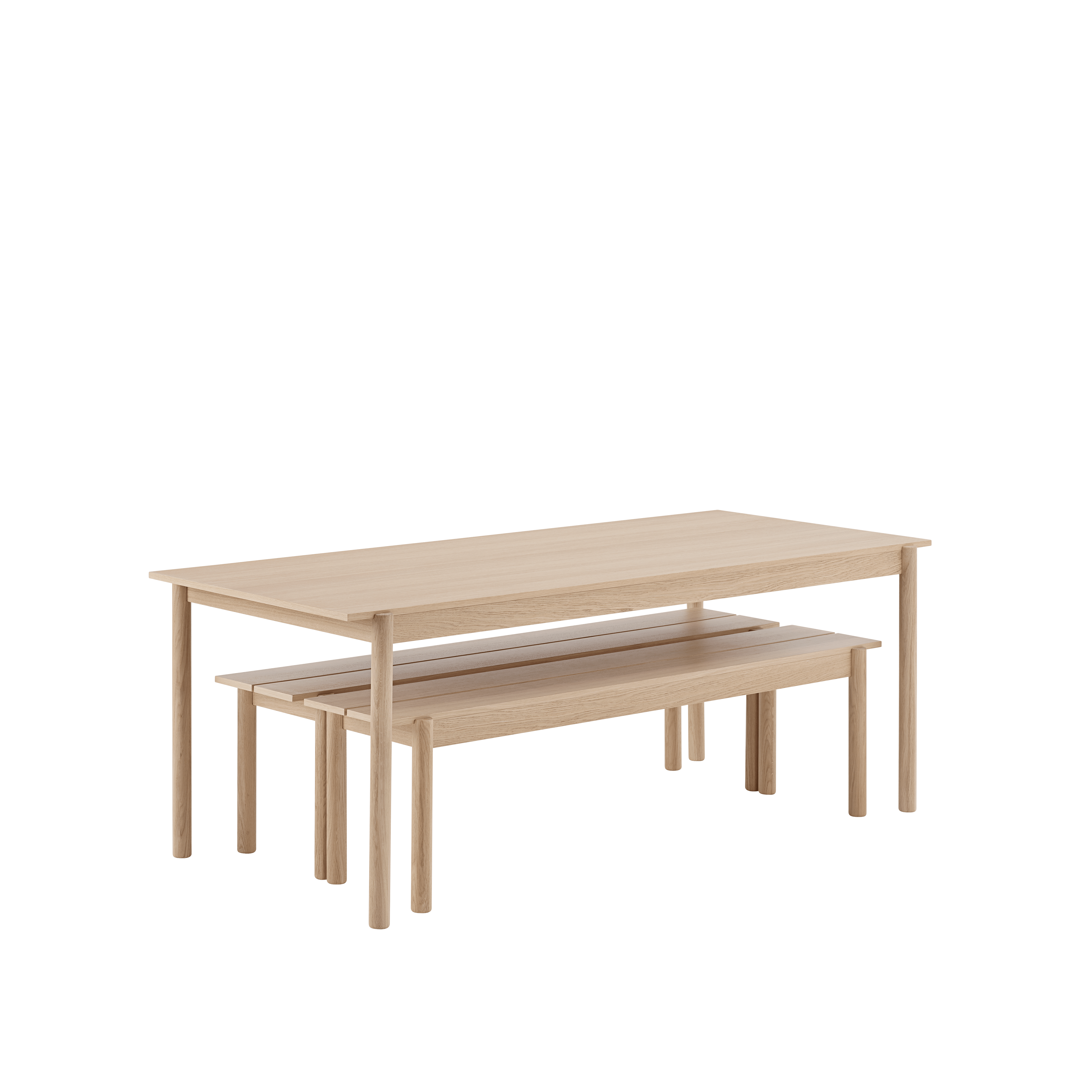Lavica LINEAR z dyhou a dubovým drevom