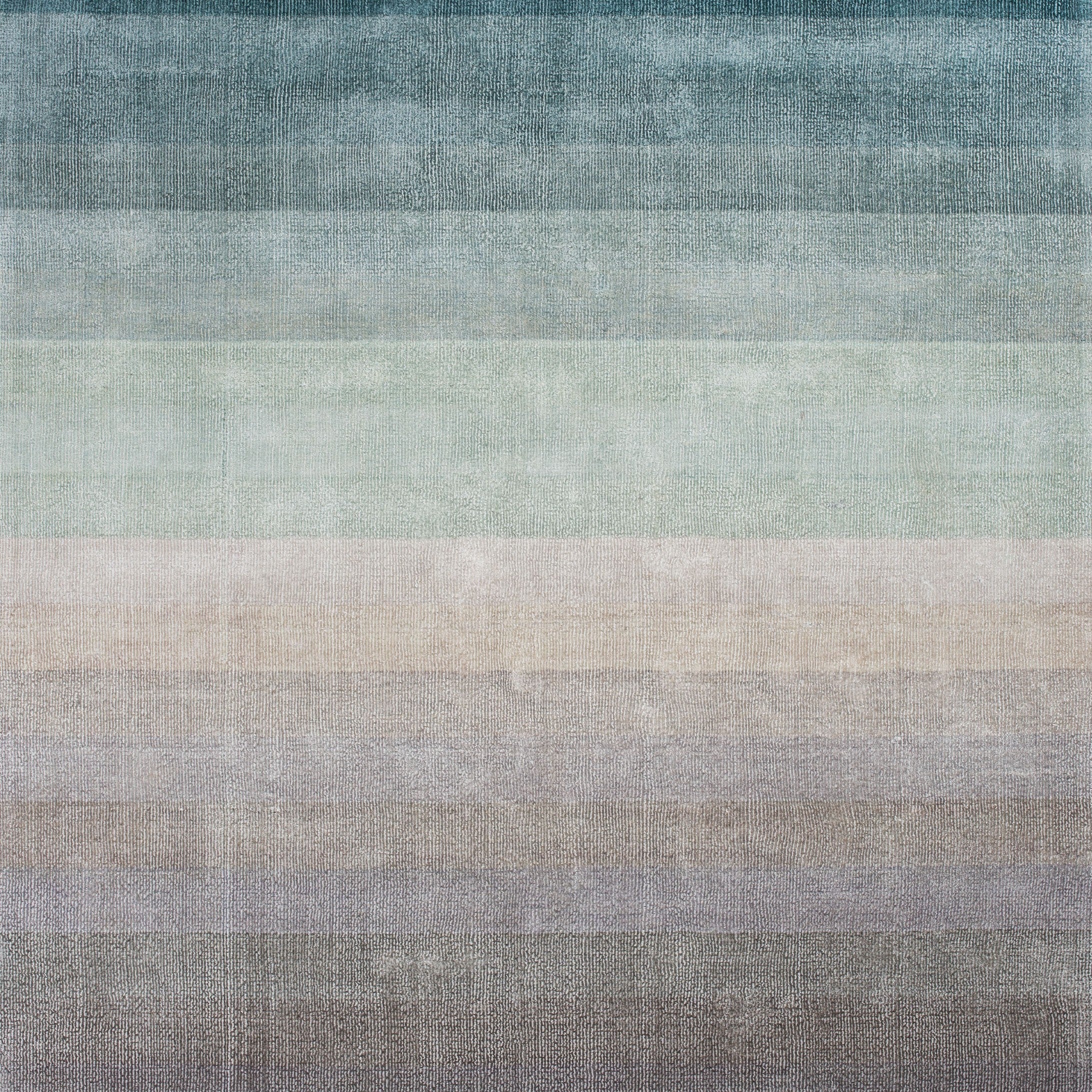 COMBINATION rug - JADE blue with gray