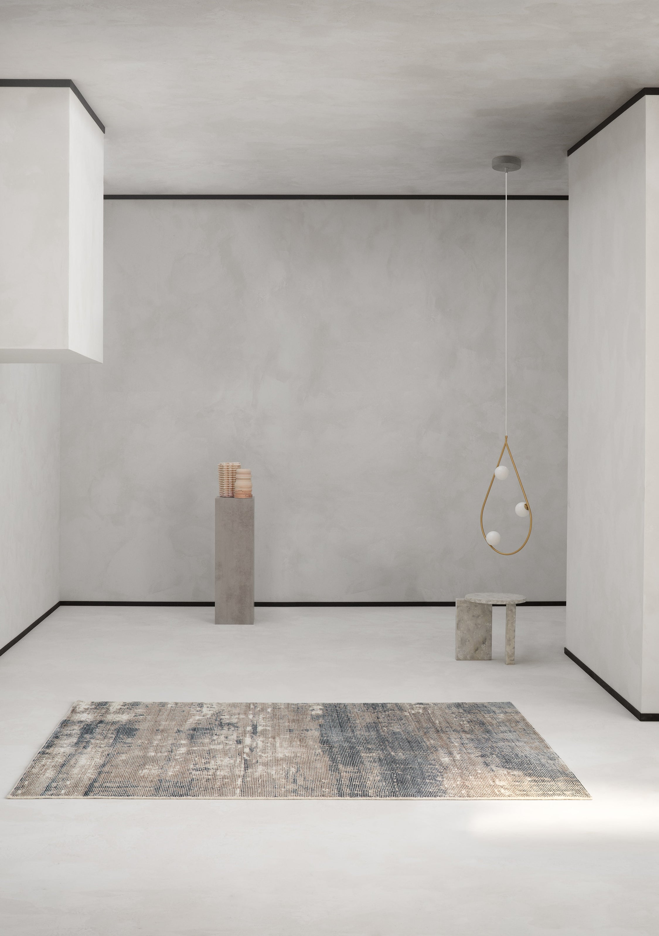 EMBLA Rug - STEEL gray-blue