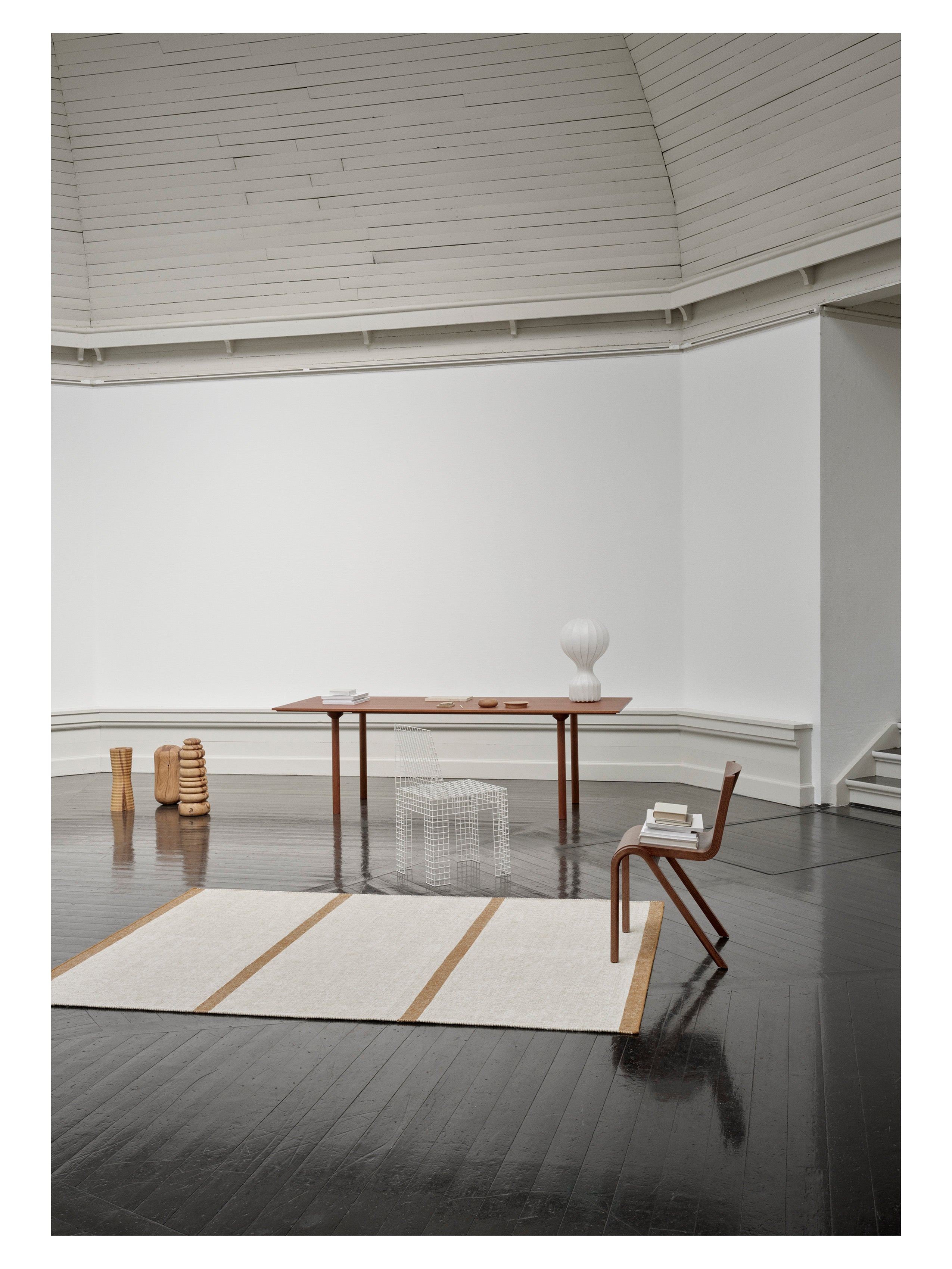 RAPALLO beige rug with black