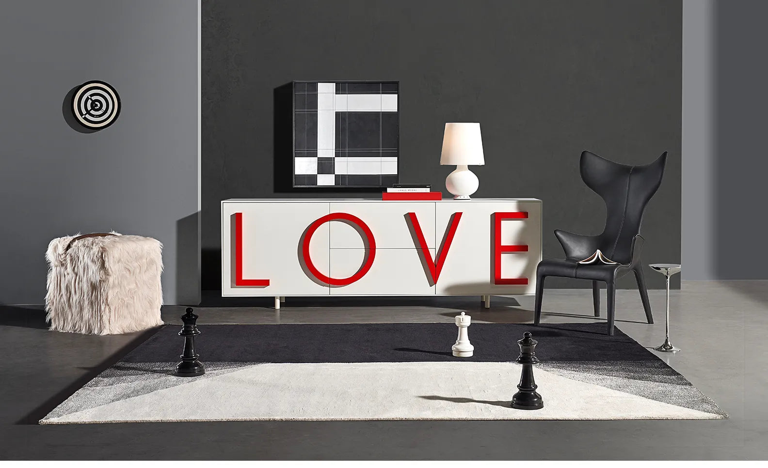 Komoda LÁSKA červená