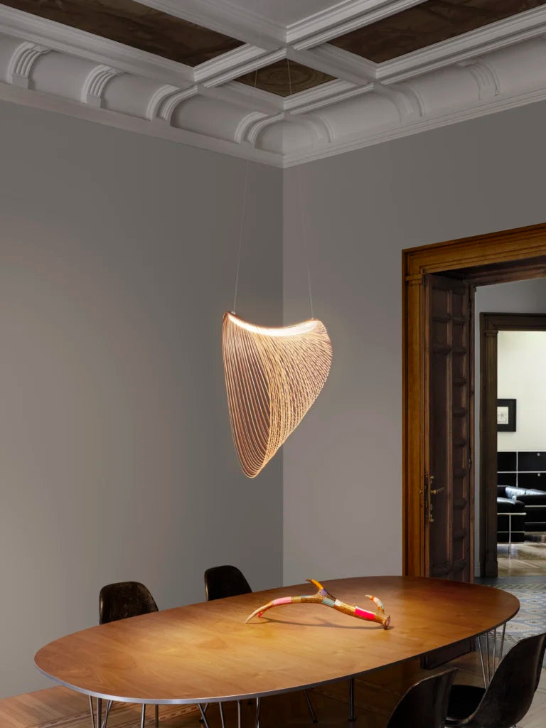 ILLAN pendant lamp wooden shade