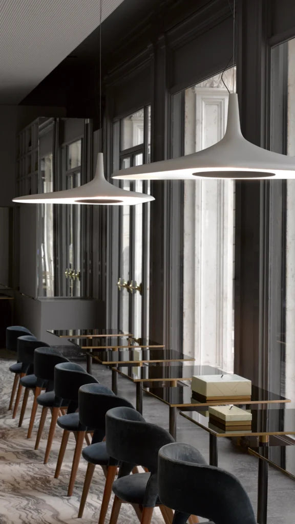 Závesná lampa SOLEIL biela