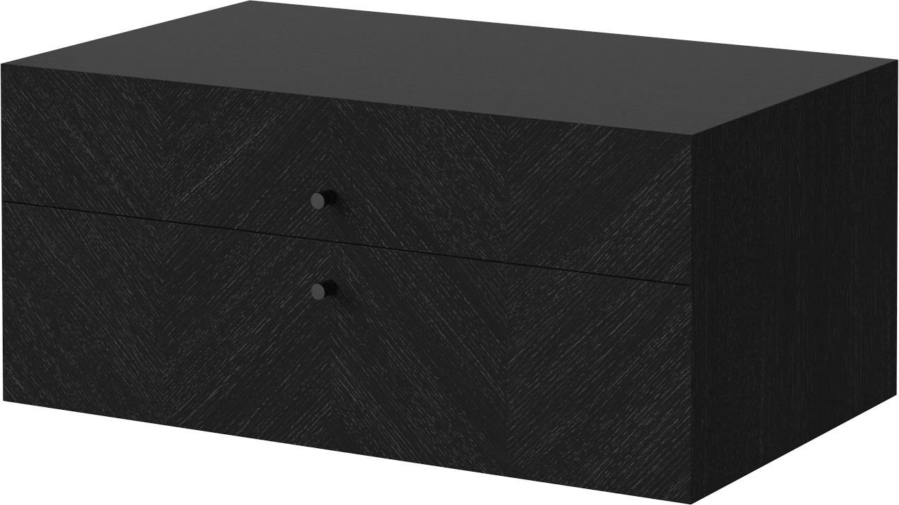 Nočná skrinka LUXE čierne dubové drevo