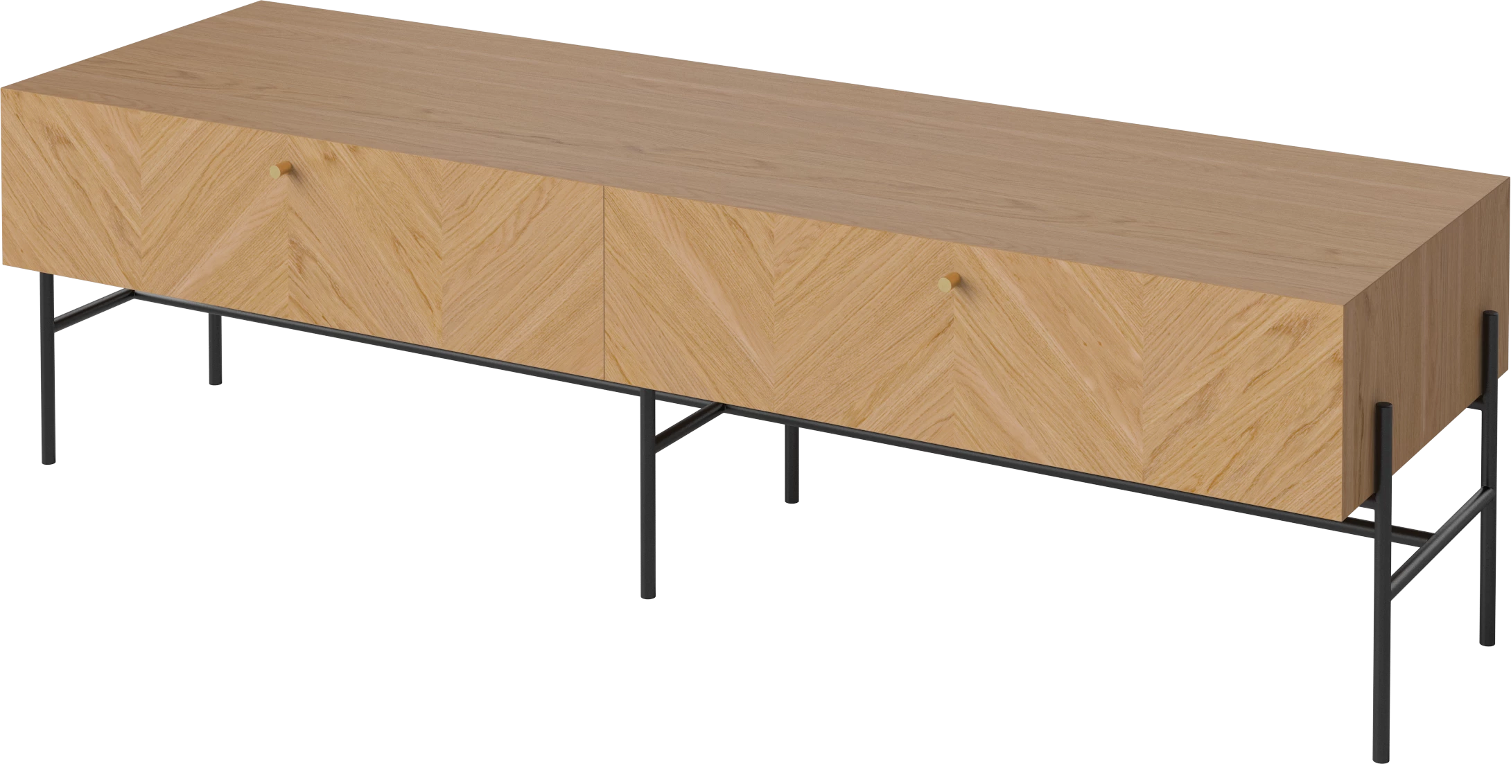 RTV LUXE cabinet oak wood with a black base