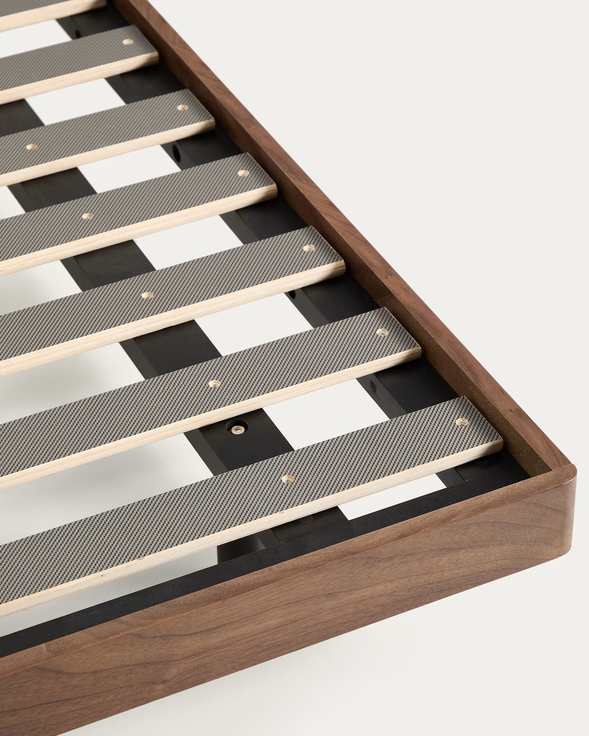 NORLEN bed dark brown walnut veneer