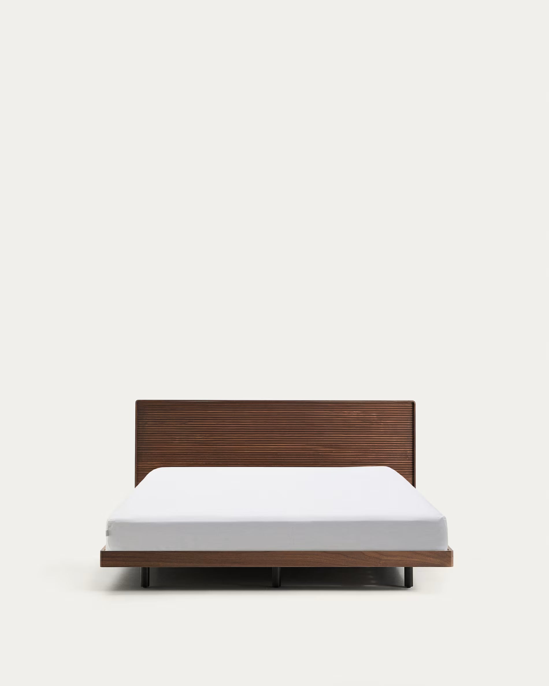 NORLEN bed dark brown walnut veneer