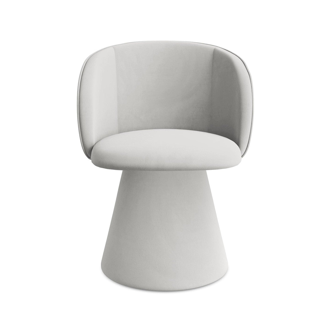 Sametová stolička MAIA strieborná