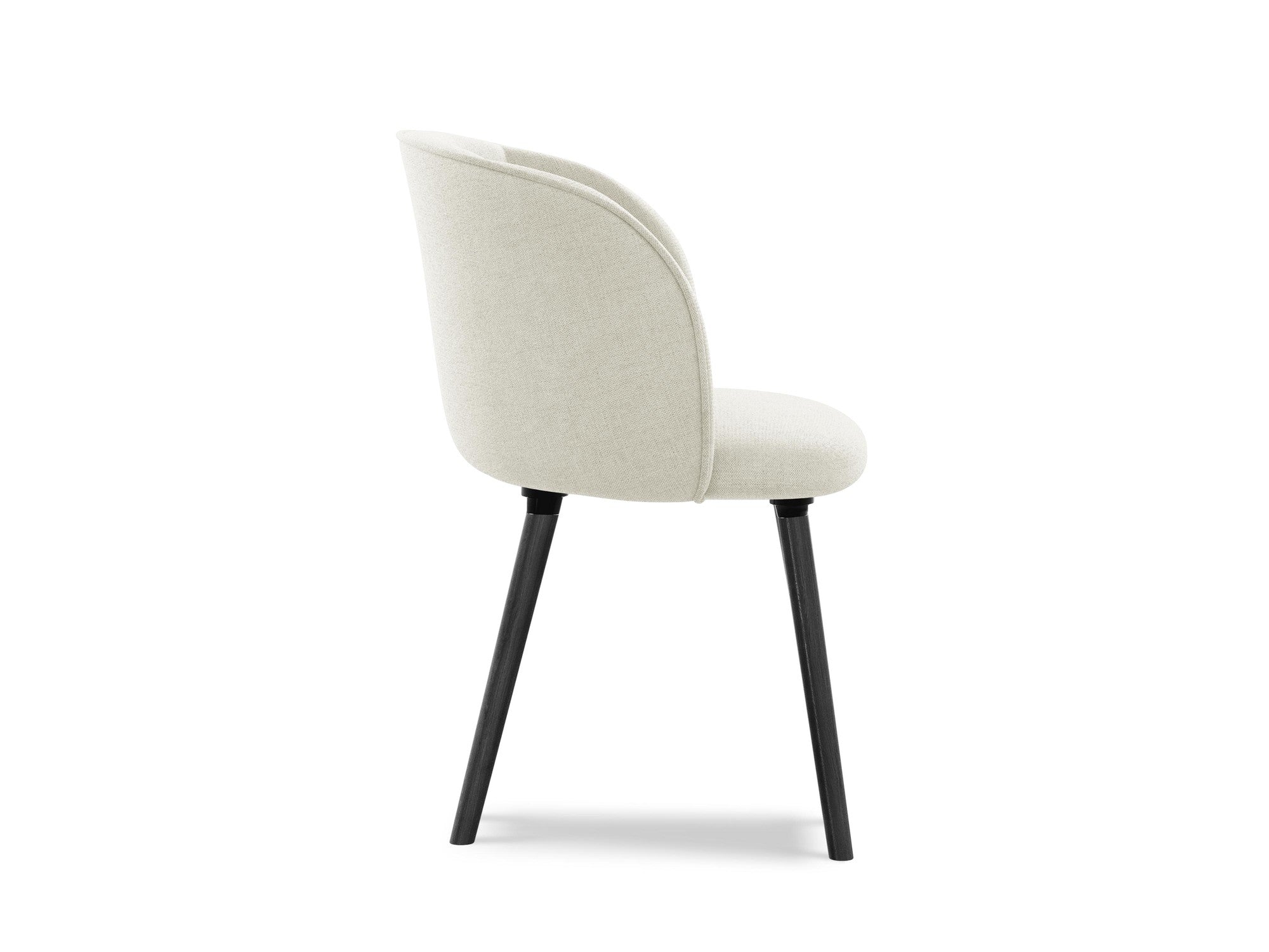 Stolička MAIA béžová s čiernym dubovým podstavcom