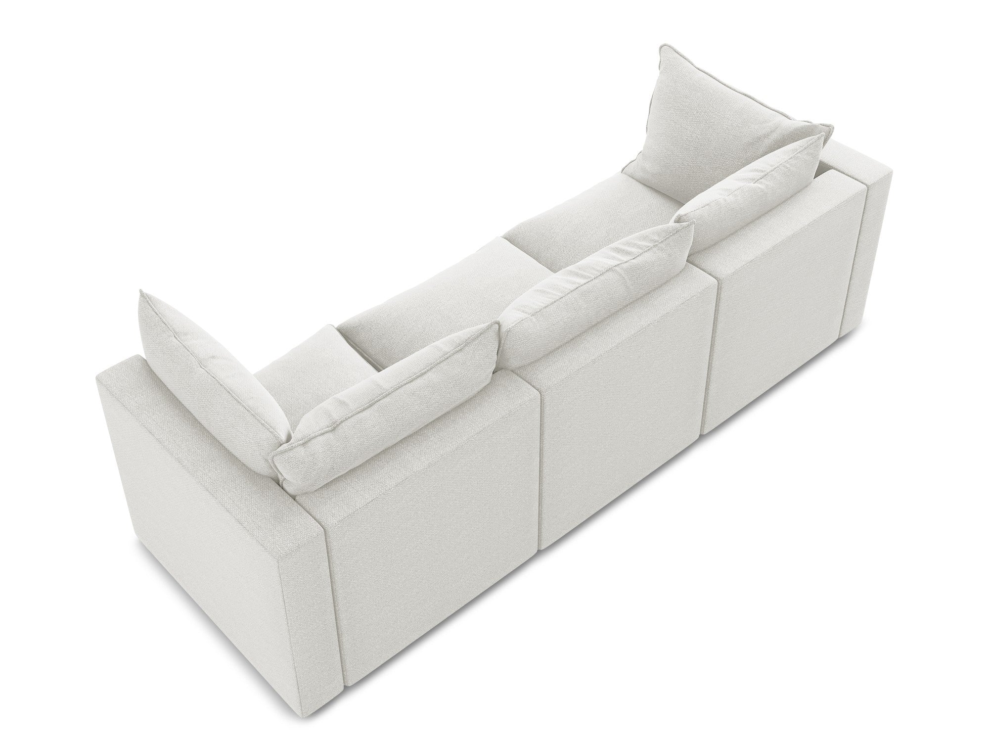 3-Seater Sofa MANAO White Boucle