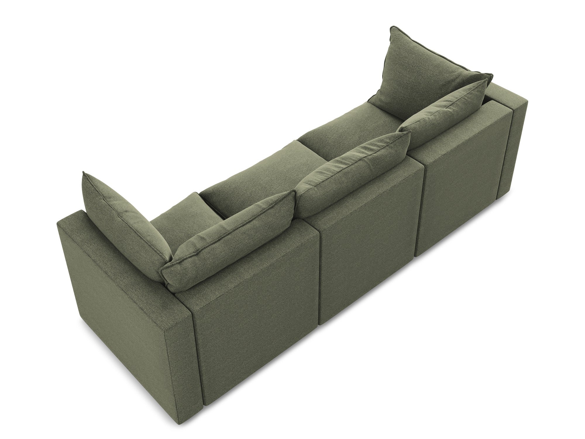 3-Seater Sofa MANAO Olive Boucle