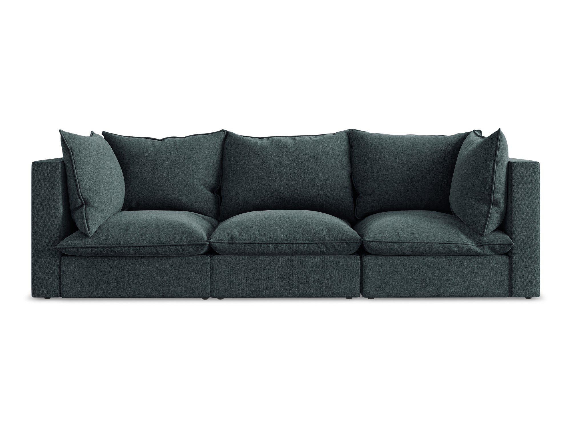 Velvet 3-Seater Sofa MANAO Sea Green