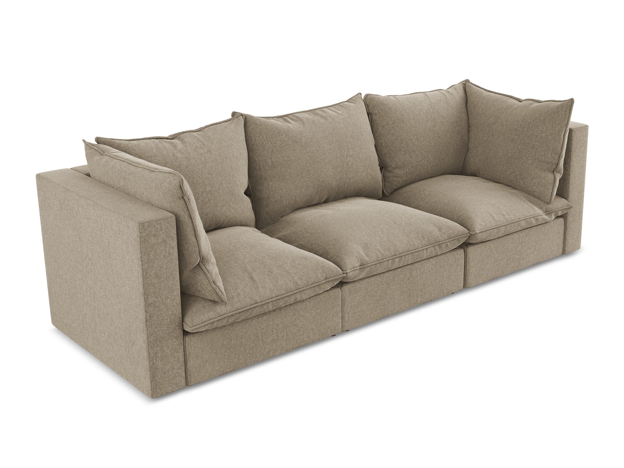 Velvet Sofa for 3 People MANAO Beige
