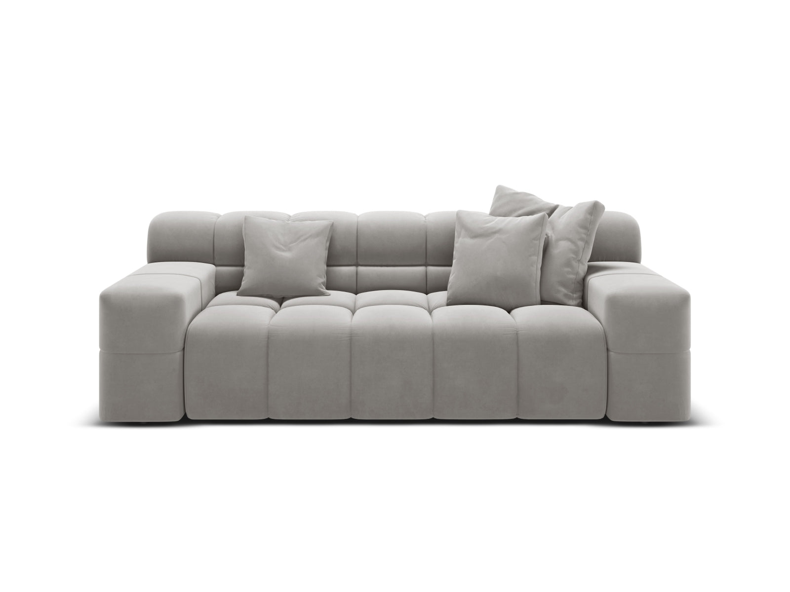 AGAVE gray velvet 2-seater sofa