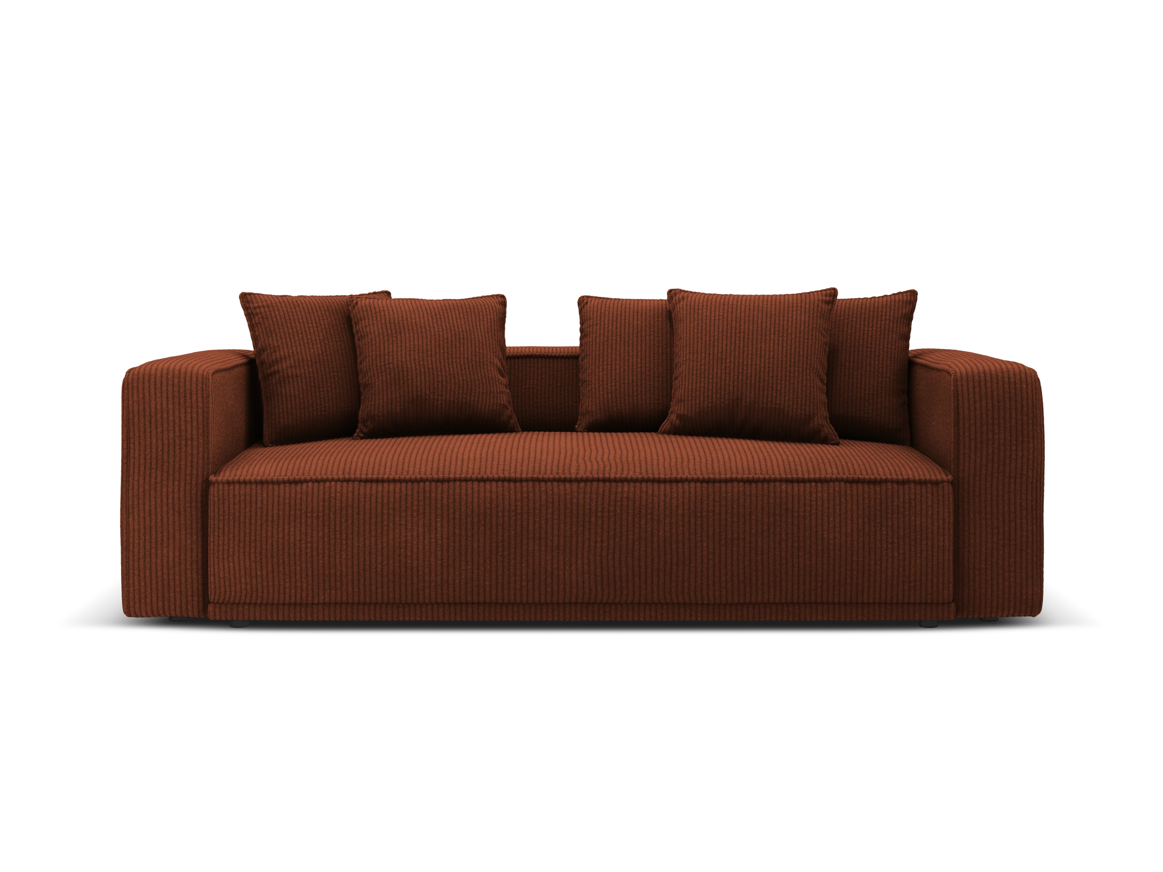 Pohovka s funkciou spania RIBES tehlový zamat