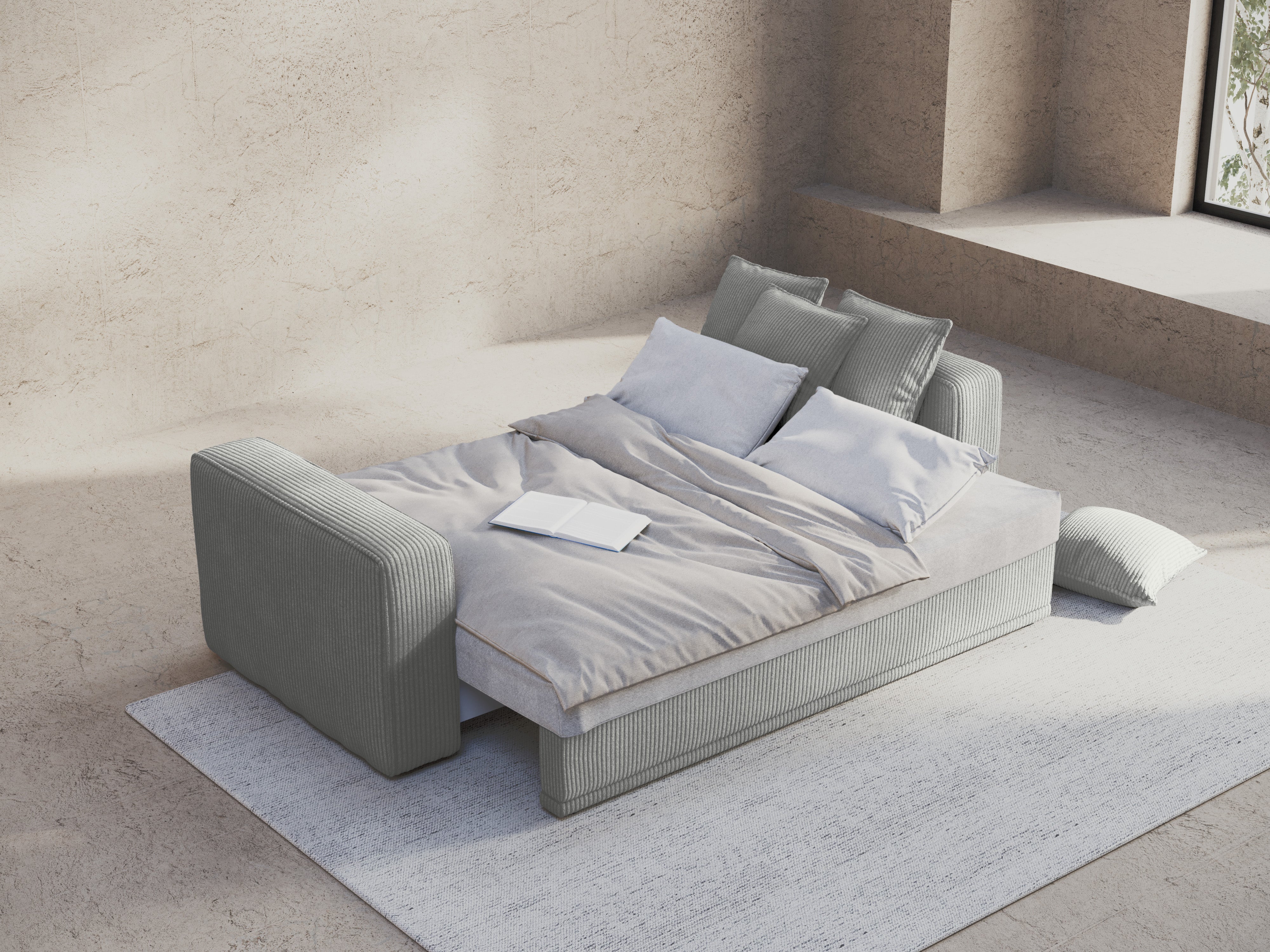 Sofa s funkciou spania RIBES šedý zamat