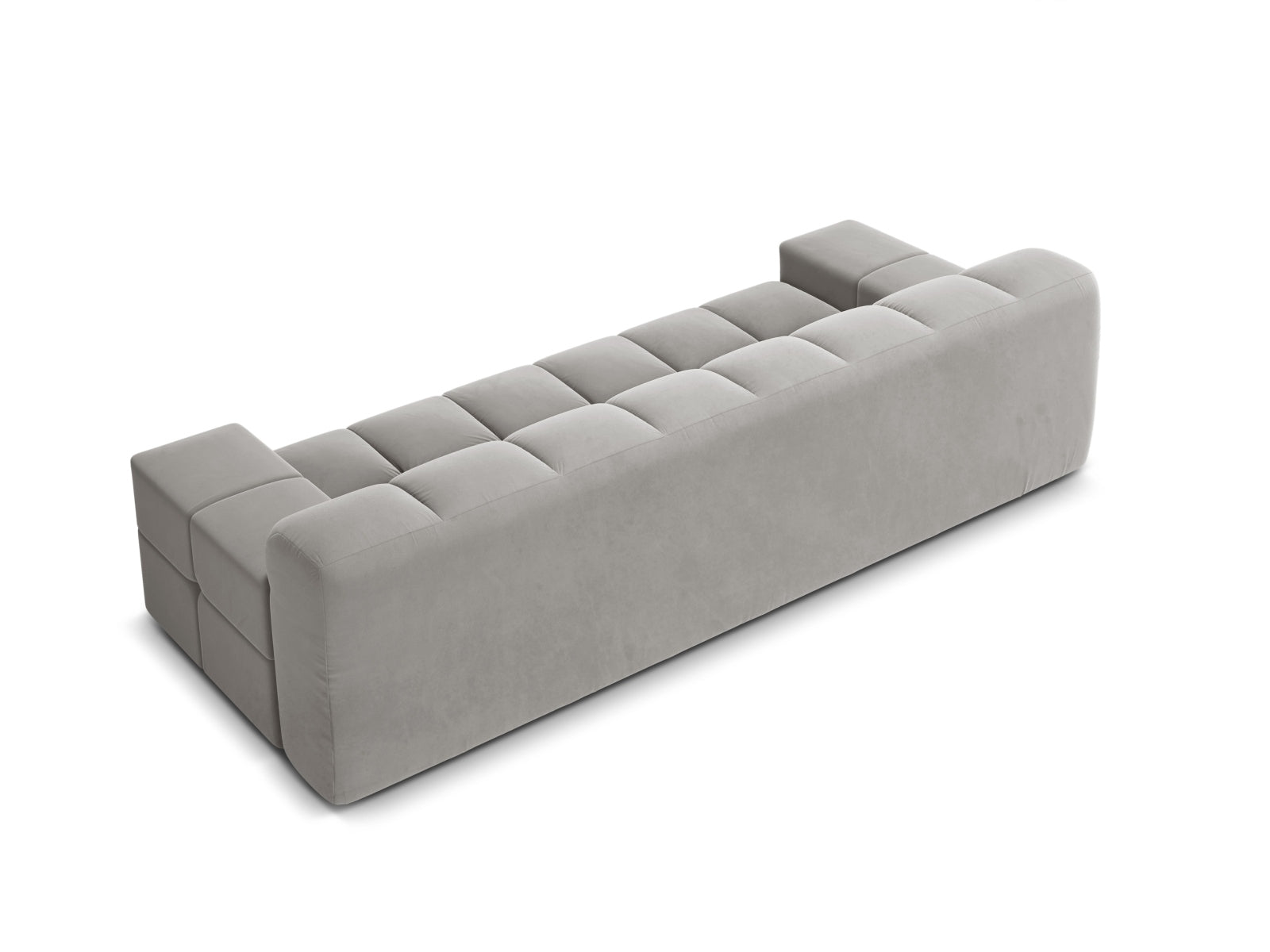 AGAVE gray velvet 3-seater sofa