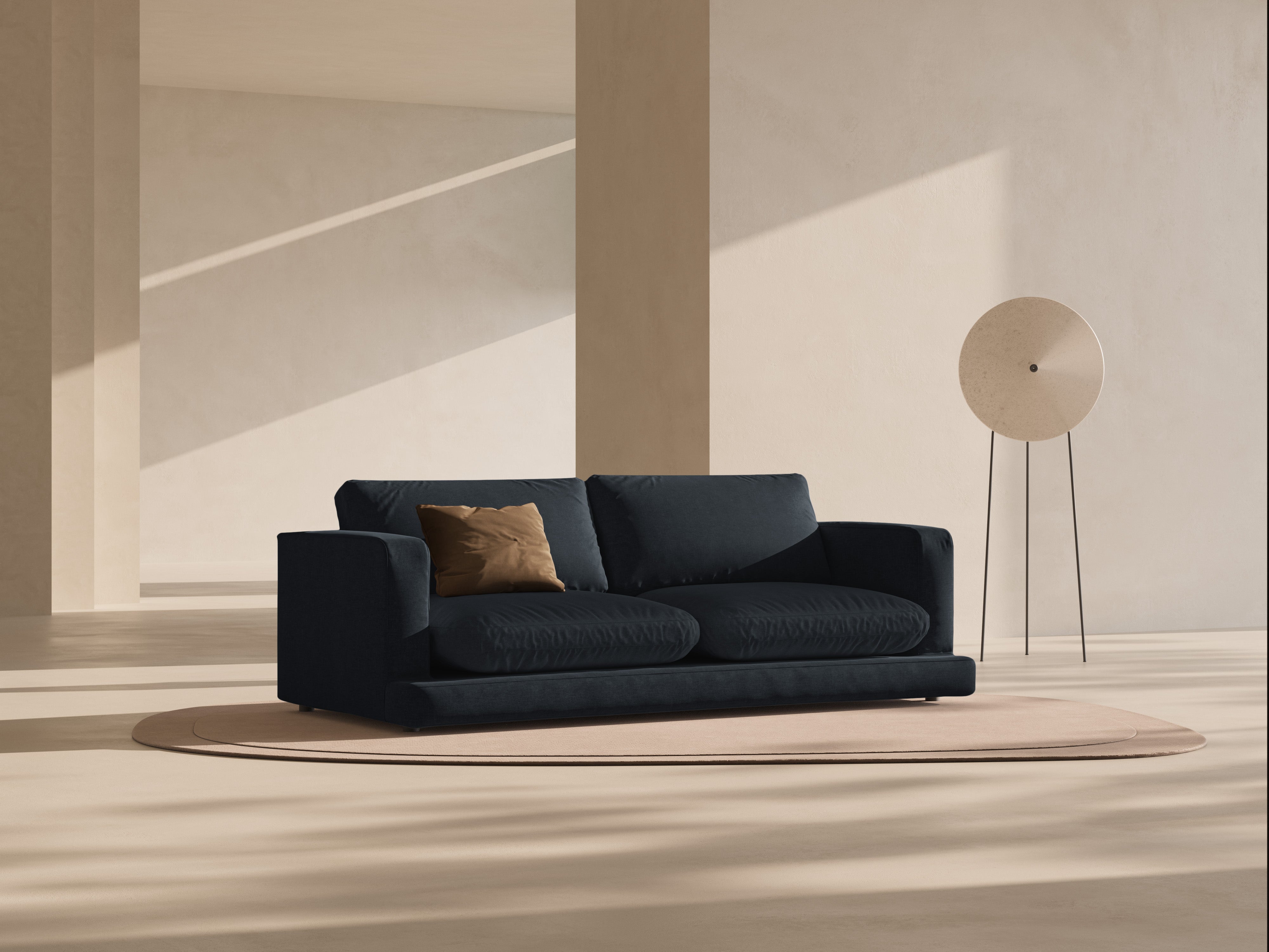 Pohovka 3-miestna DAPHNE čierny szenil