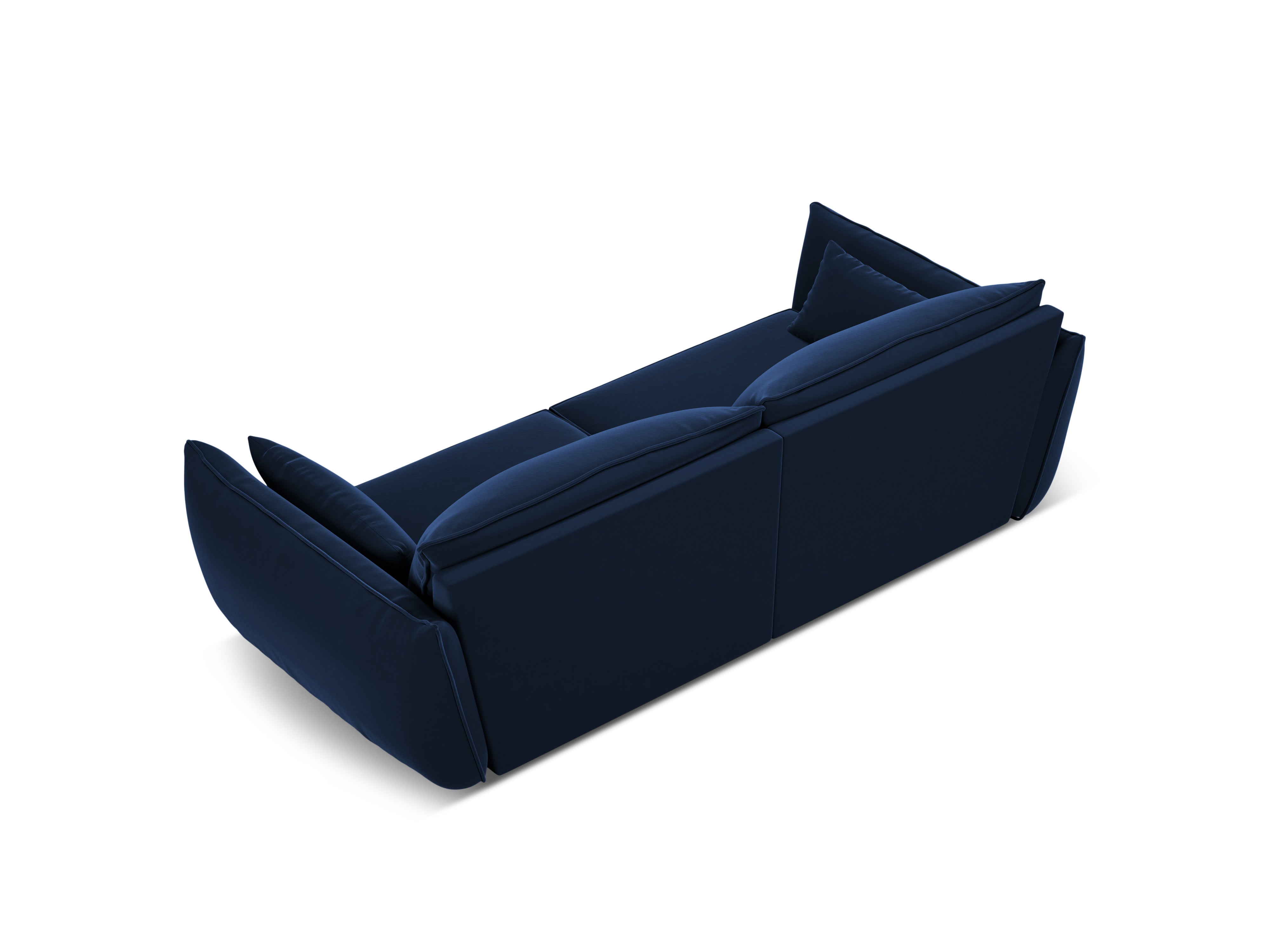 Sofa z jemného velúru 3-miestna VANDA granátová