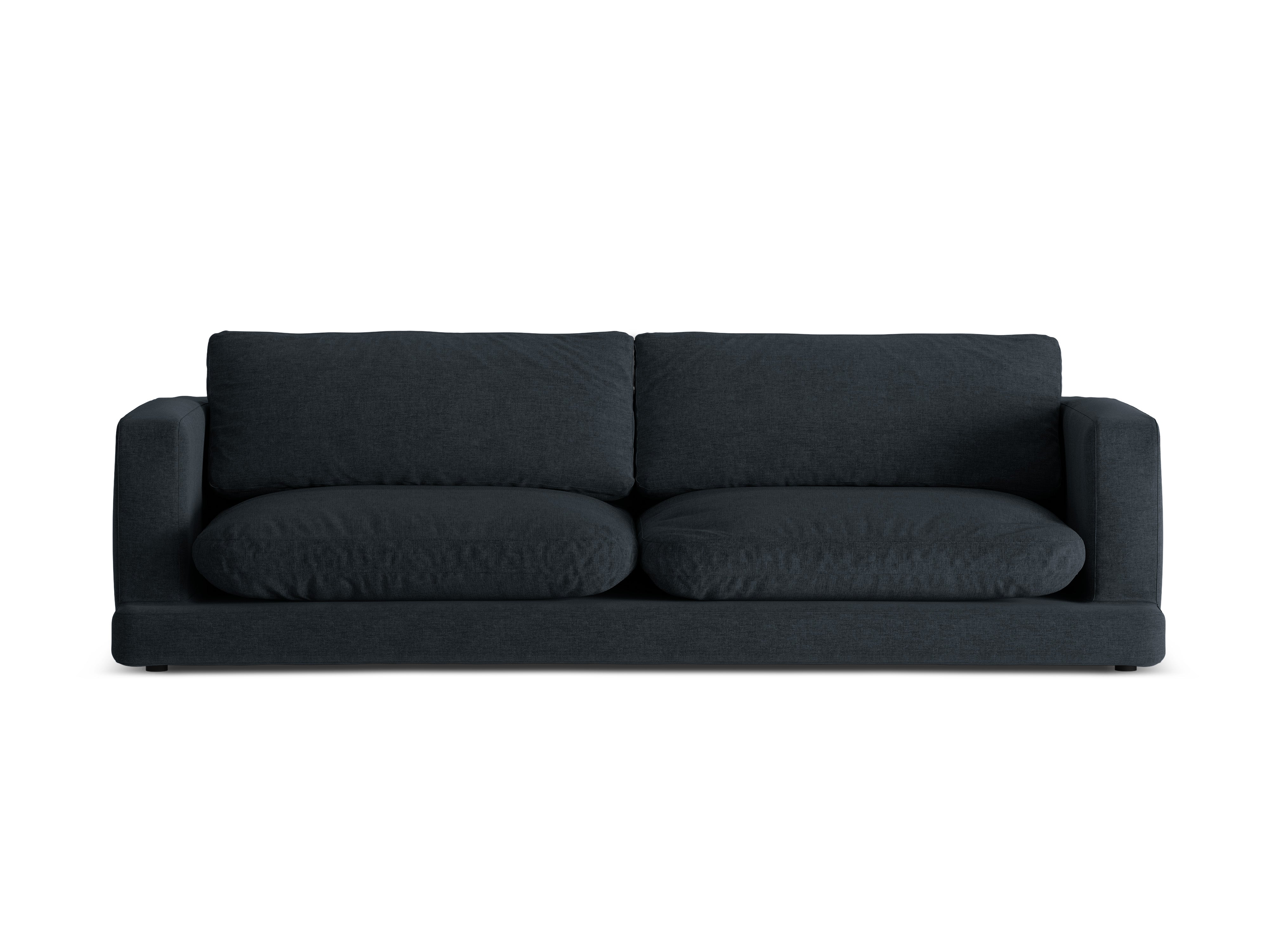4-seater DAPHNE sofa black chenille