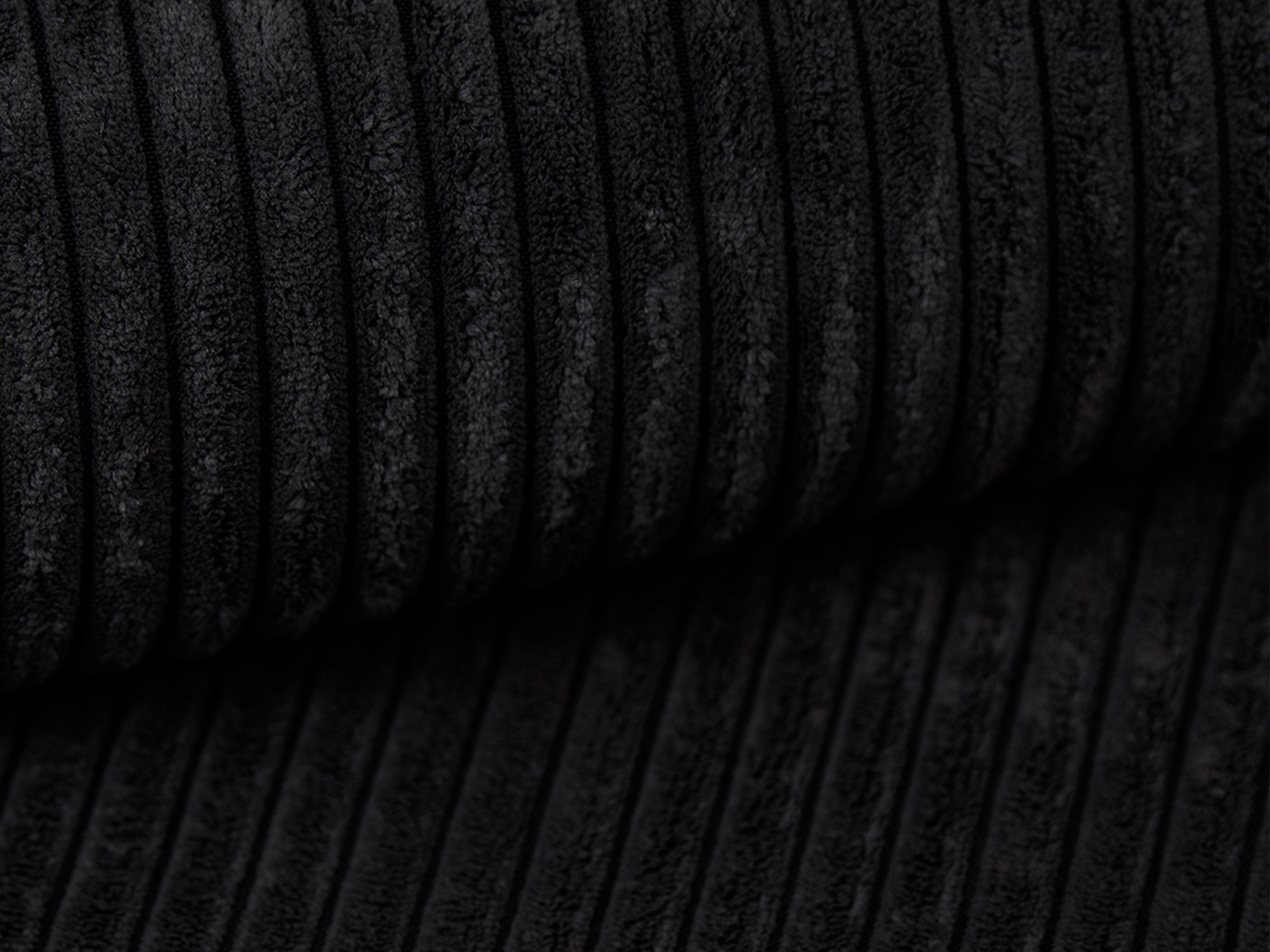 Ľavý rohový gauč s funkciou spania RIBES čierny zamat