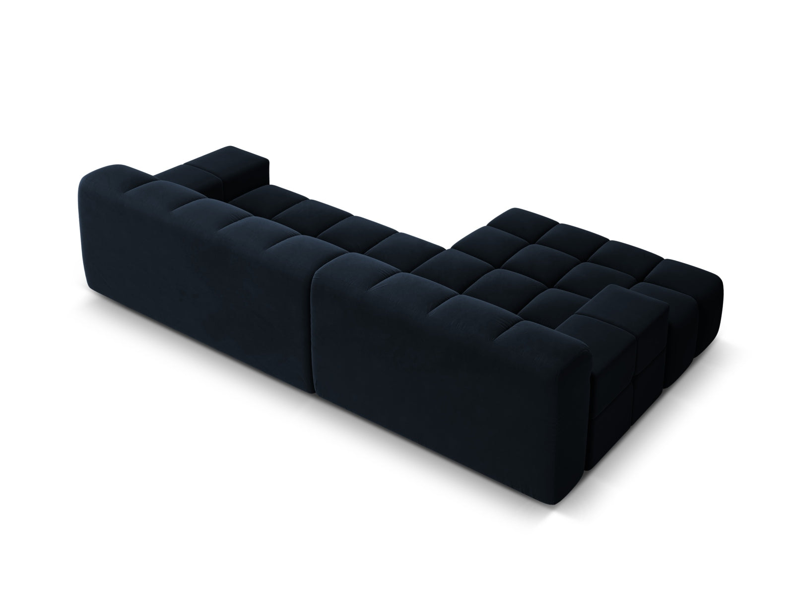 Sametový rohový gauč pre 3 osoby, ľavý AGAVE, granátový