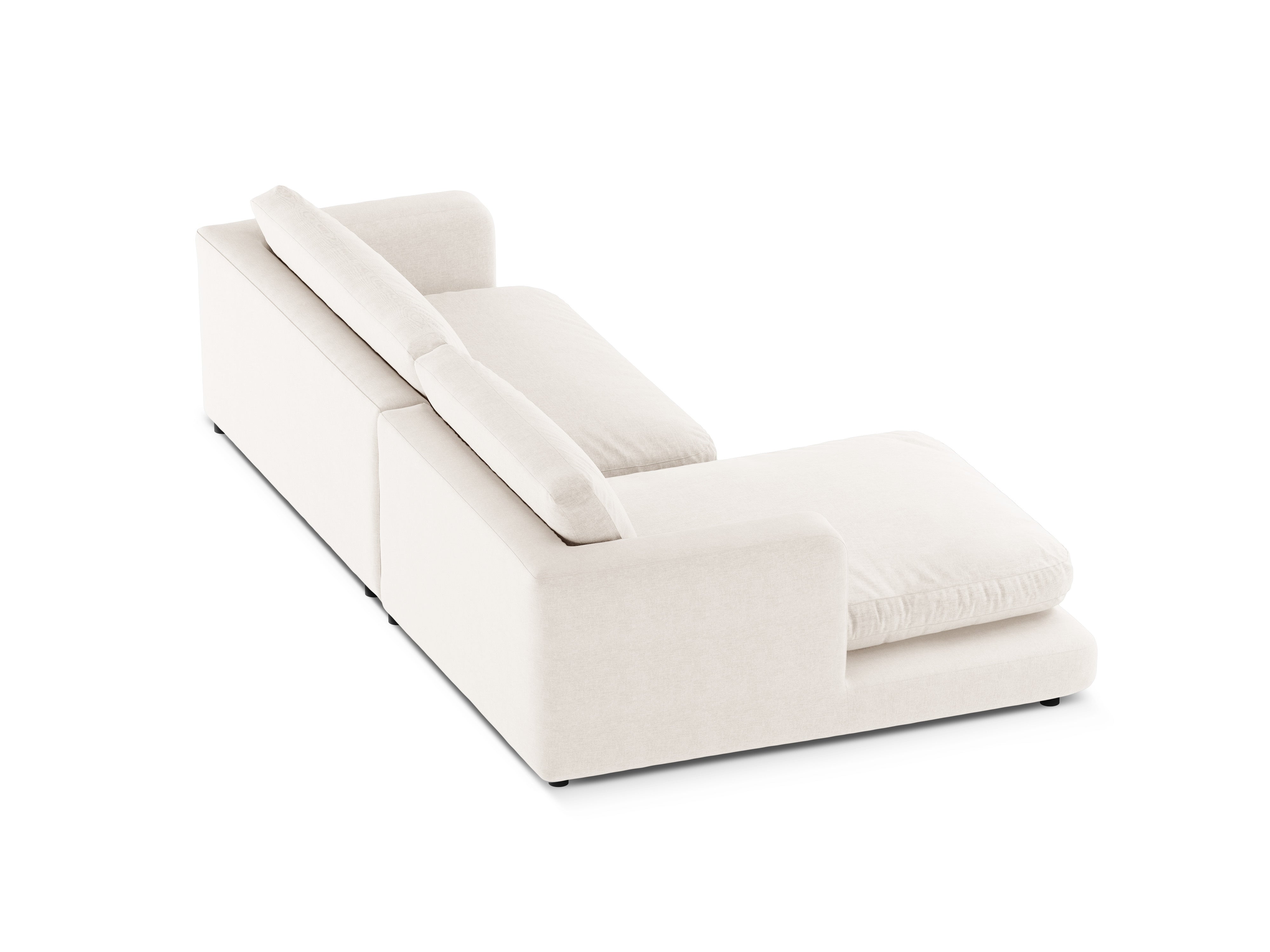 Rohová sedačka DAPHNE zlomenej bielej szenilovej látky