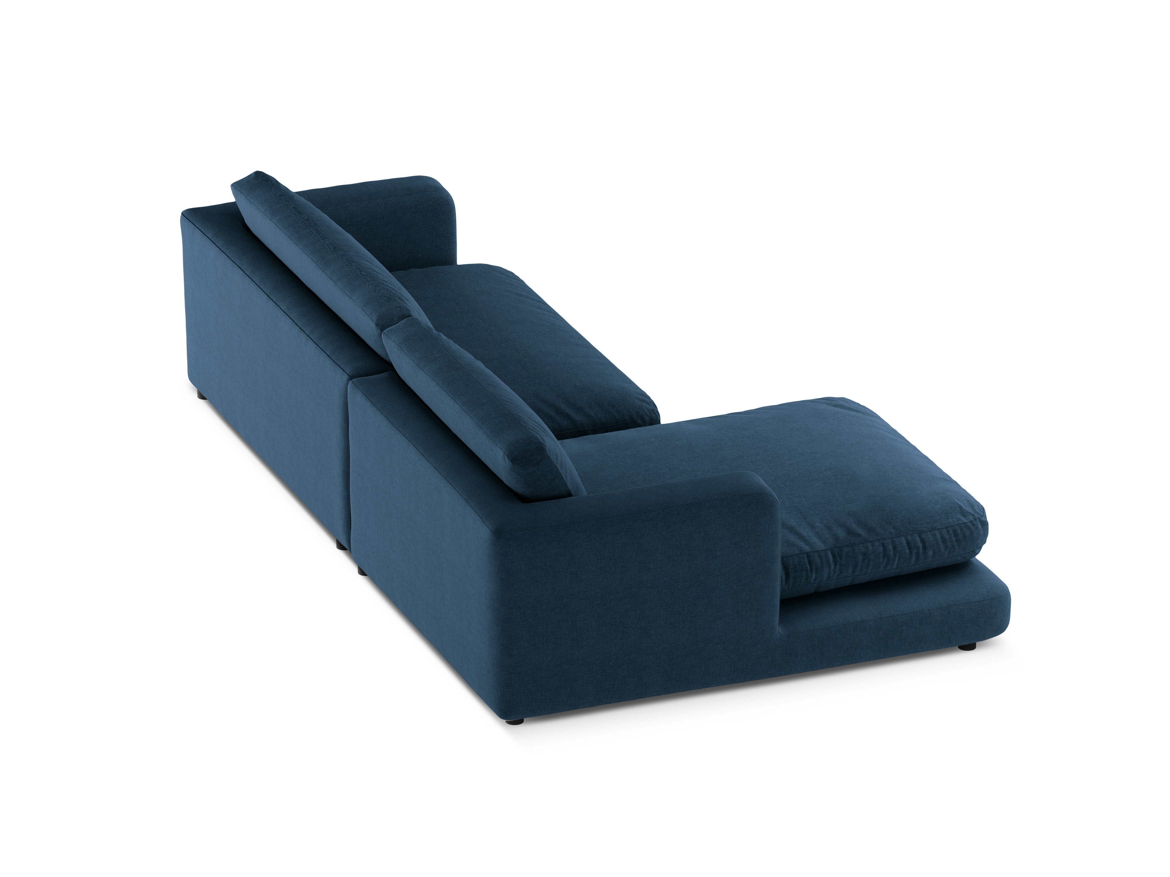 Left Corner Sofa DAPHNE Dark Blue Chenille