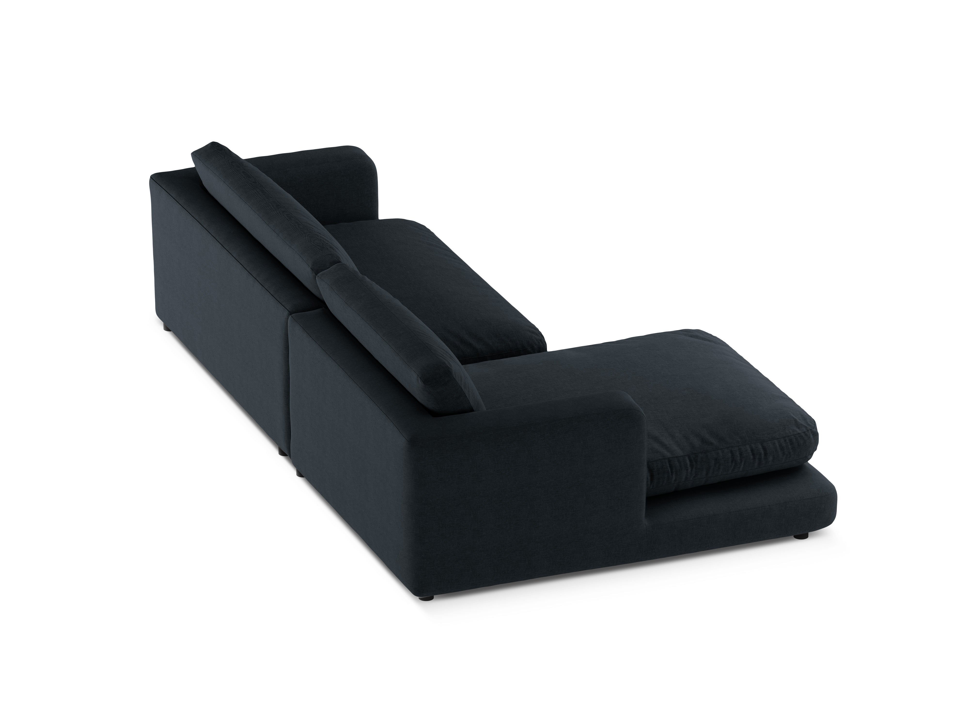 Ľavý rohový gauč DAPHNE čierny szenil