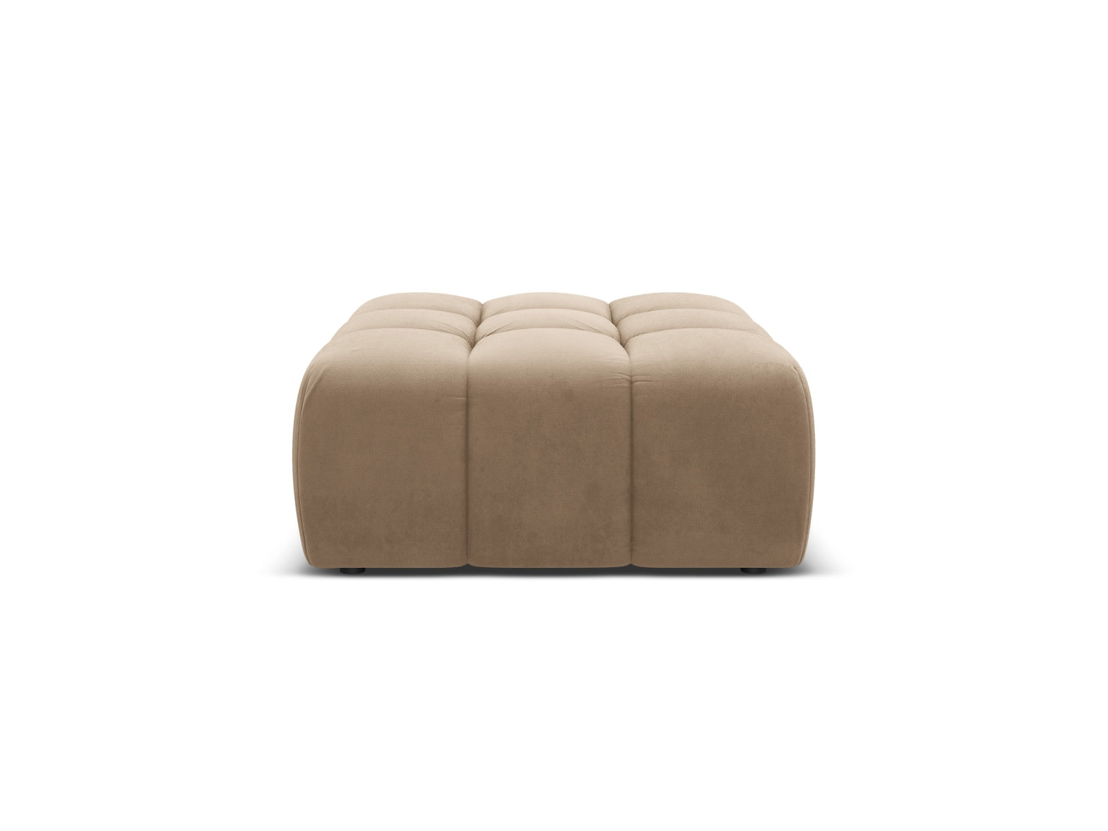 Beige velvet pouf AGAVE