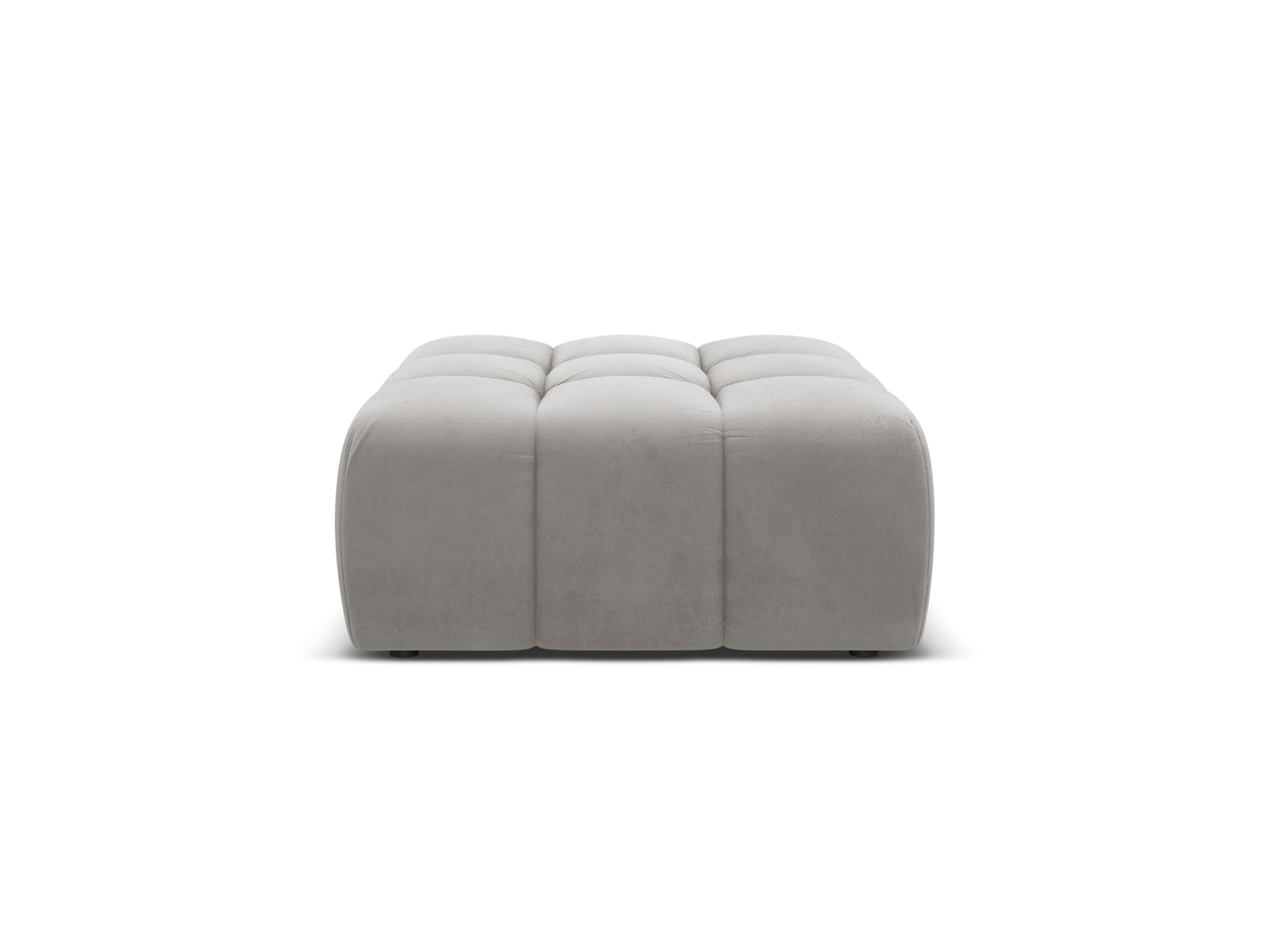 Gray Velvet Pouf AGAVE