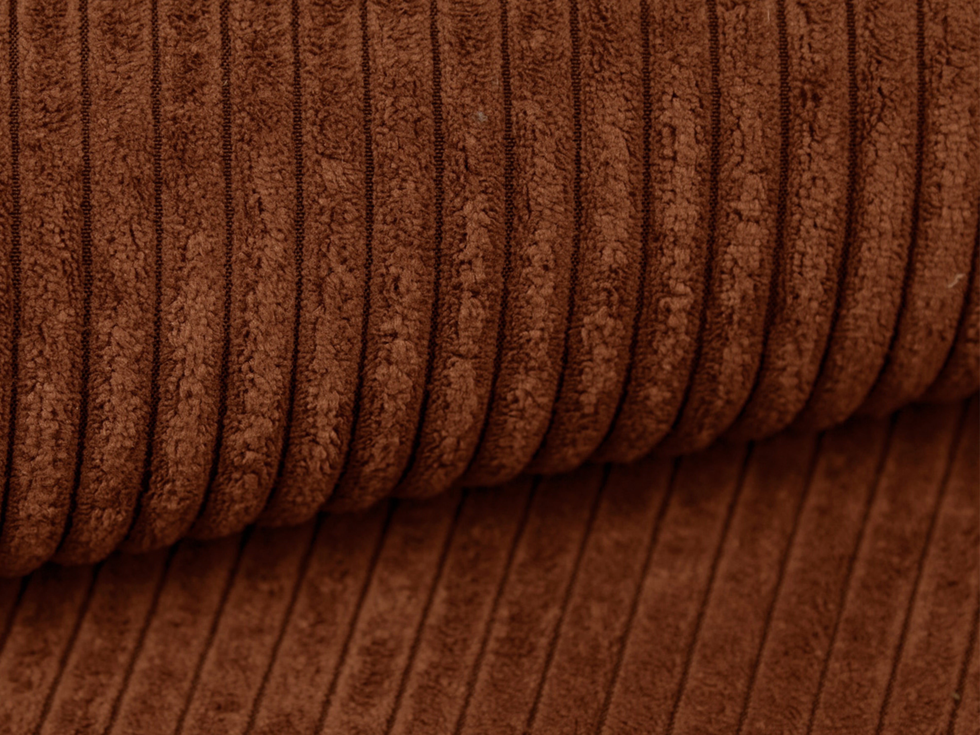 Pravostranný rohový gauč s funkciou spania RIBES tehlovočervený zamat